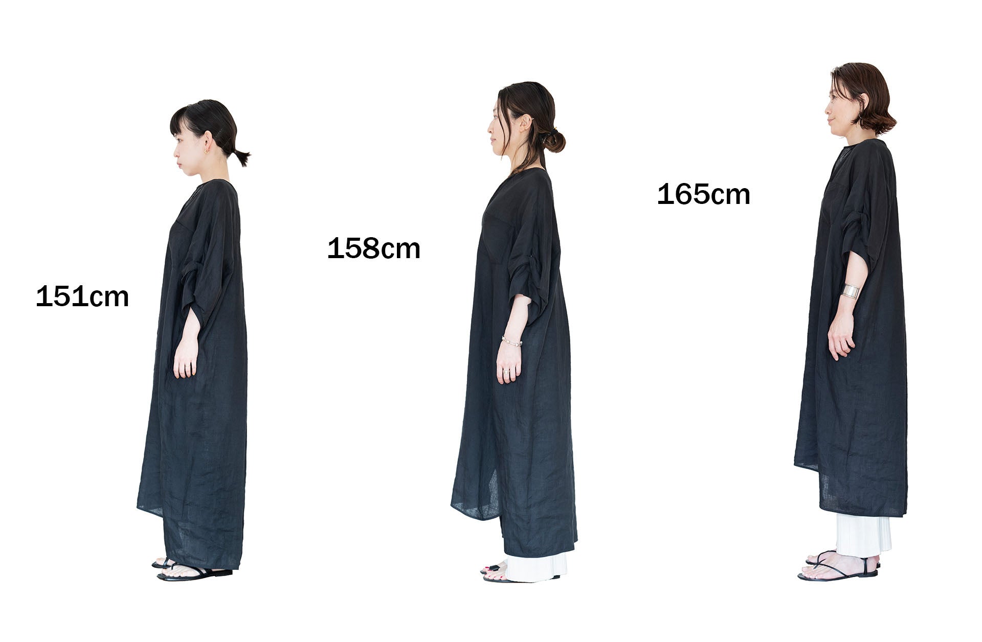 身長別着丈感ガイド～TICCAのツイストスリーブワンピース編～
