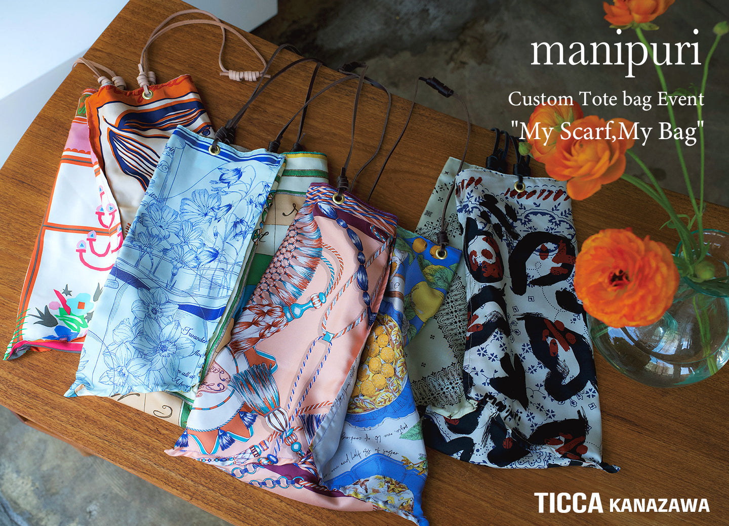 新品タグ付き　IENA購入 manipuri fox scarf IENA（イエナ）の「【manipuri /マニプリ】シルクスカーフ 65*65