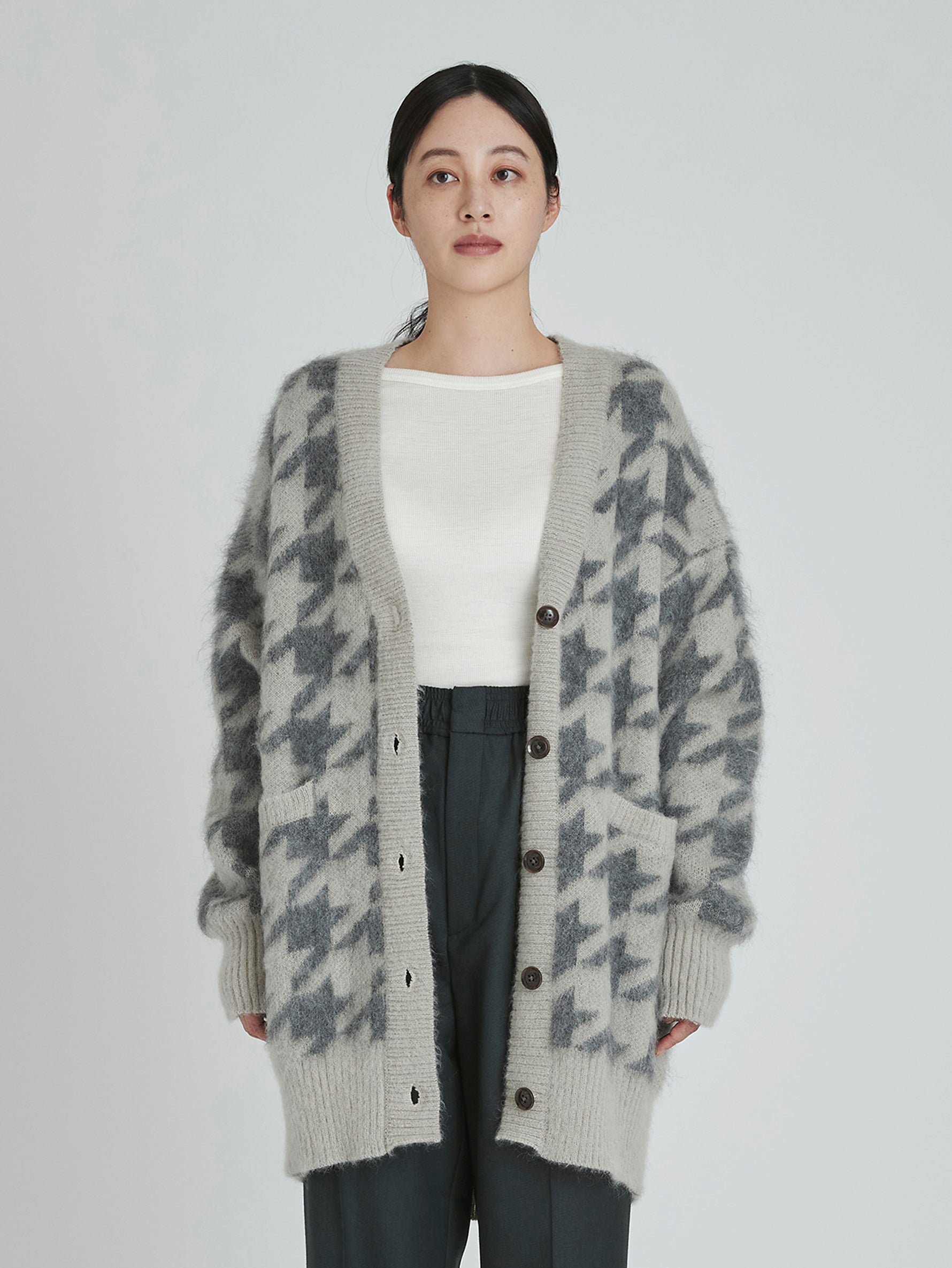モヘヤジャガードカーディガン/TBCA-451