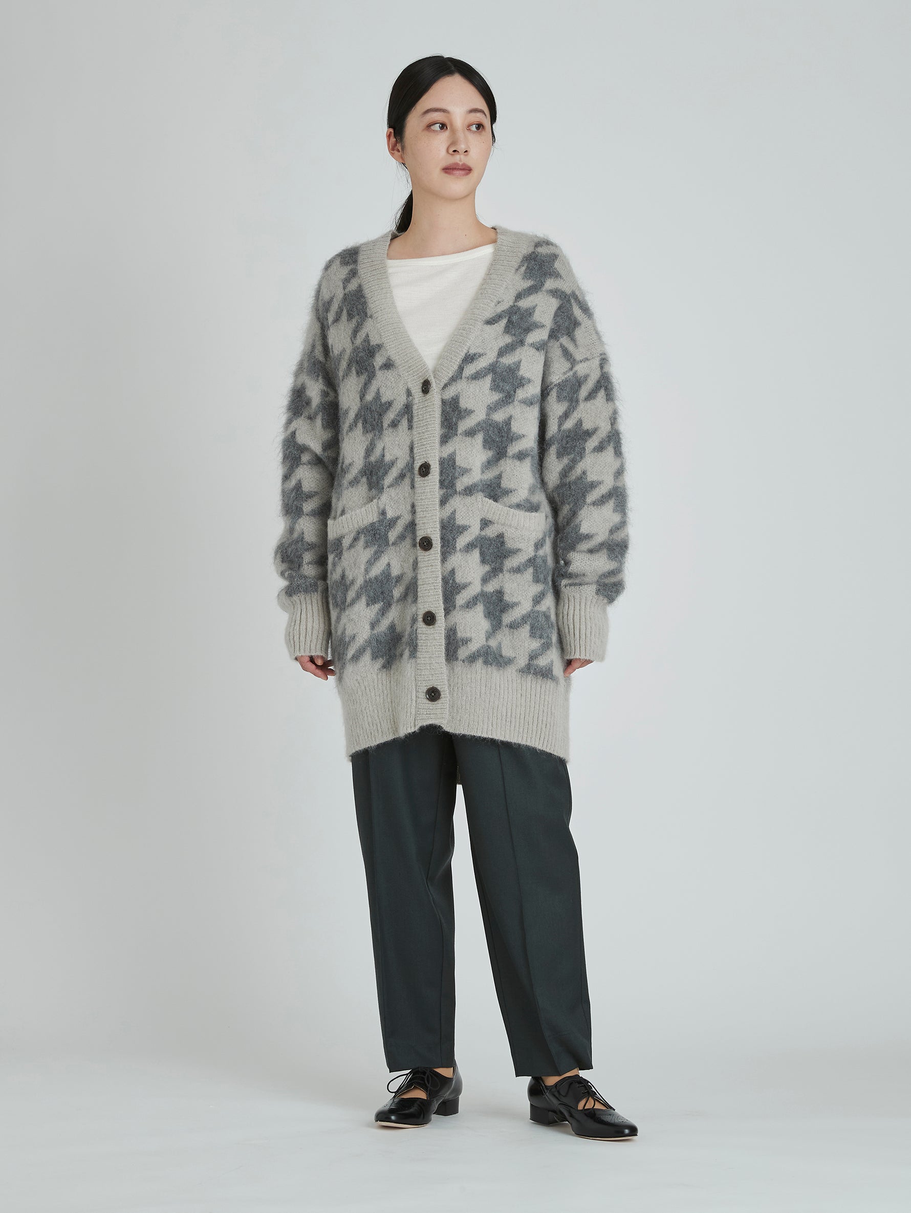 モヘヤジャガードカーディガン/TBCA-451