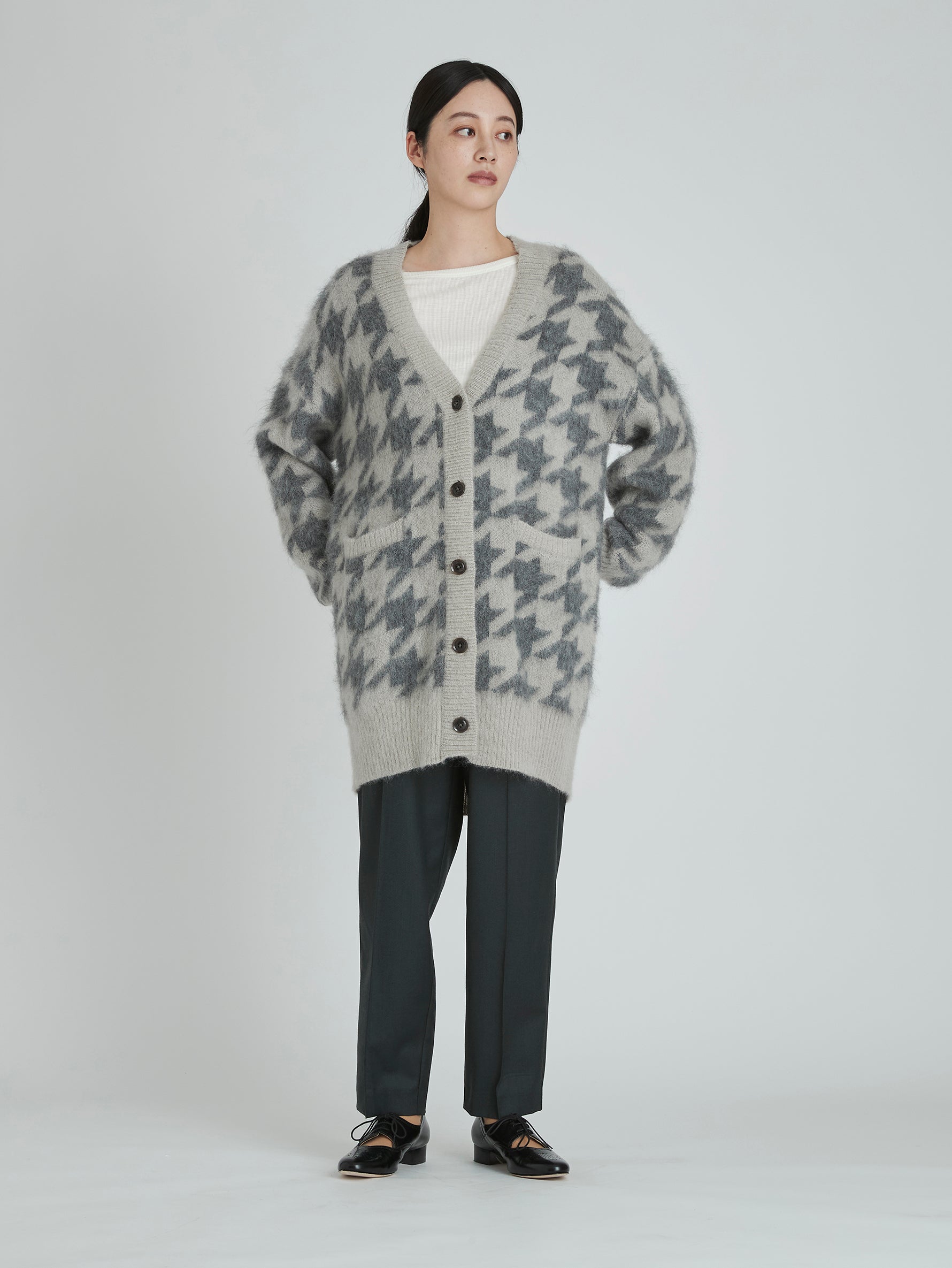 モヘヤジャガードカーディガン/TBCA-451