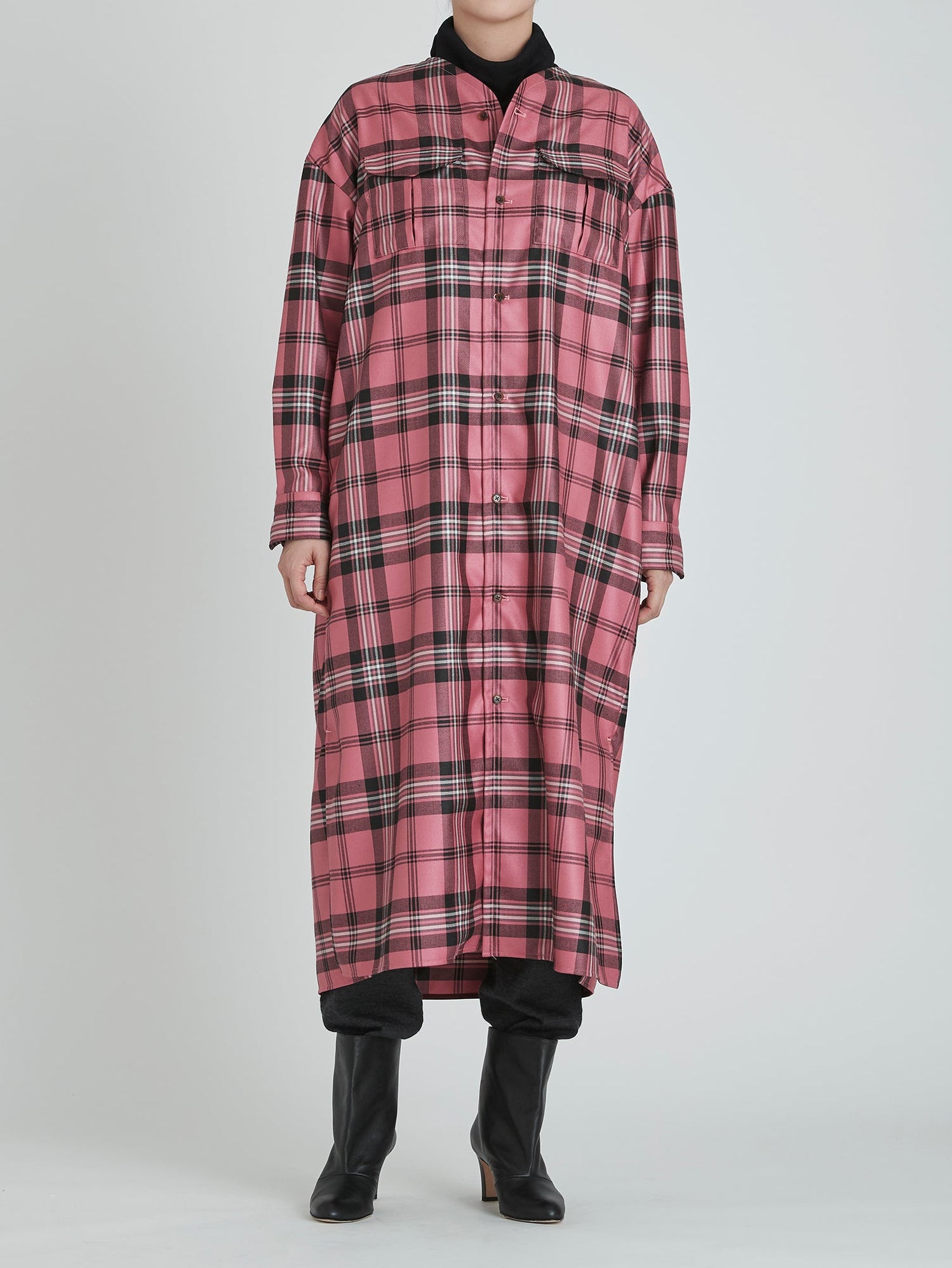 チェックロングワンピース/TBCA-172