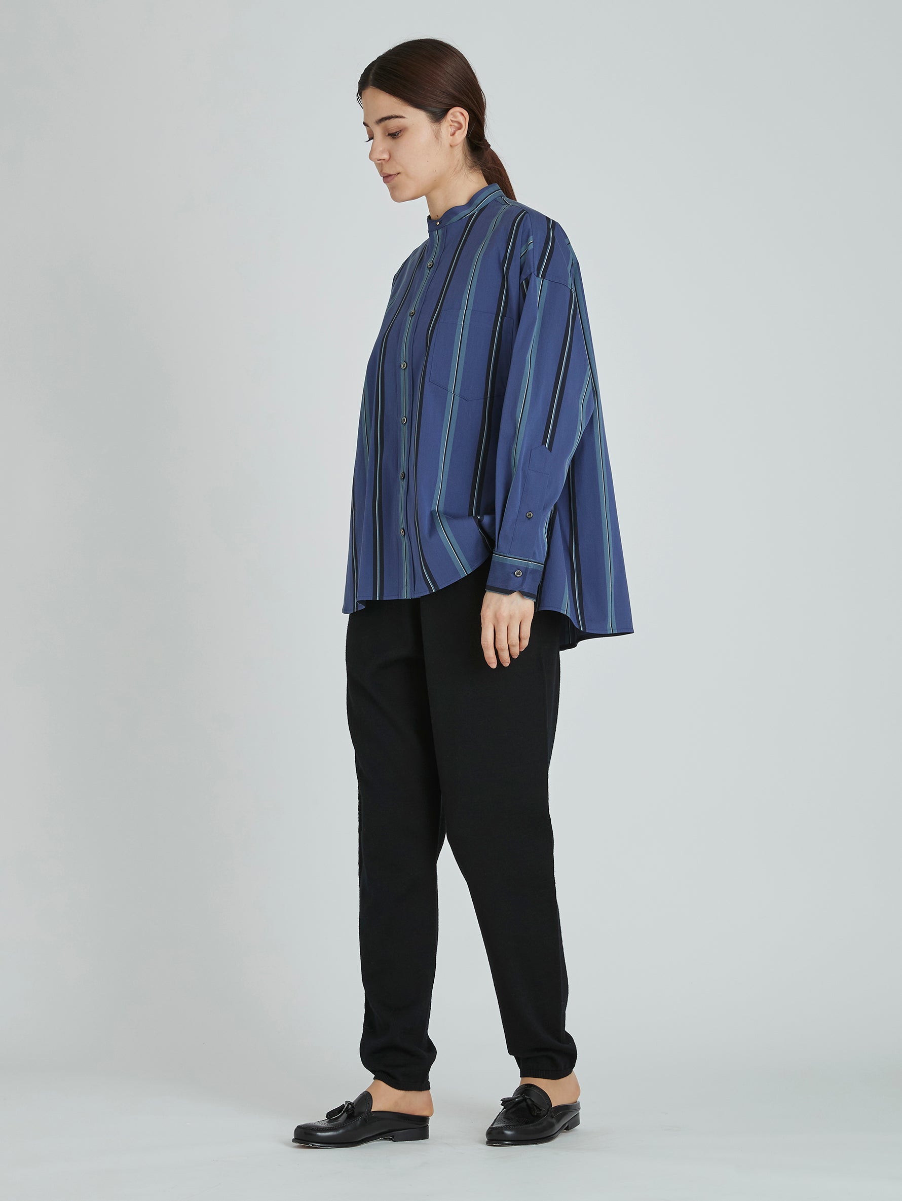 ノーカラースクエアビッグシャツ/TBCA-132