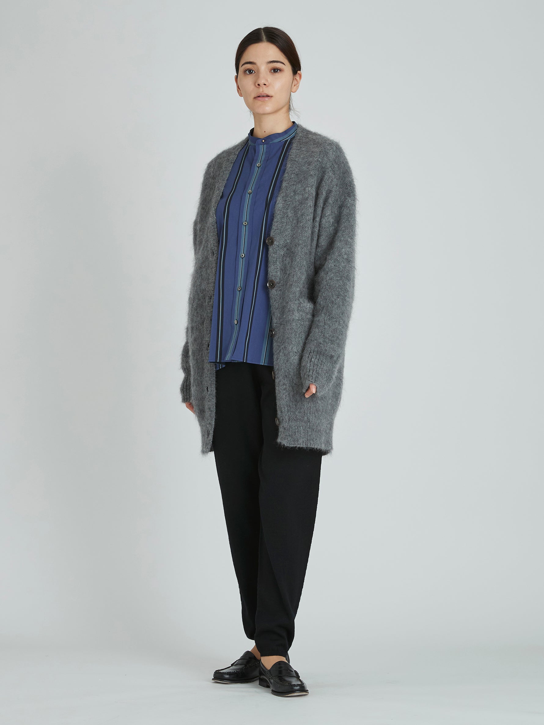 ノーカラースクエアビッグシャツ/TBCA-132