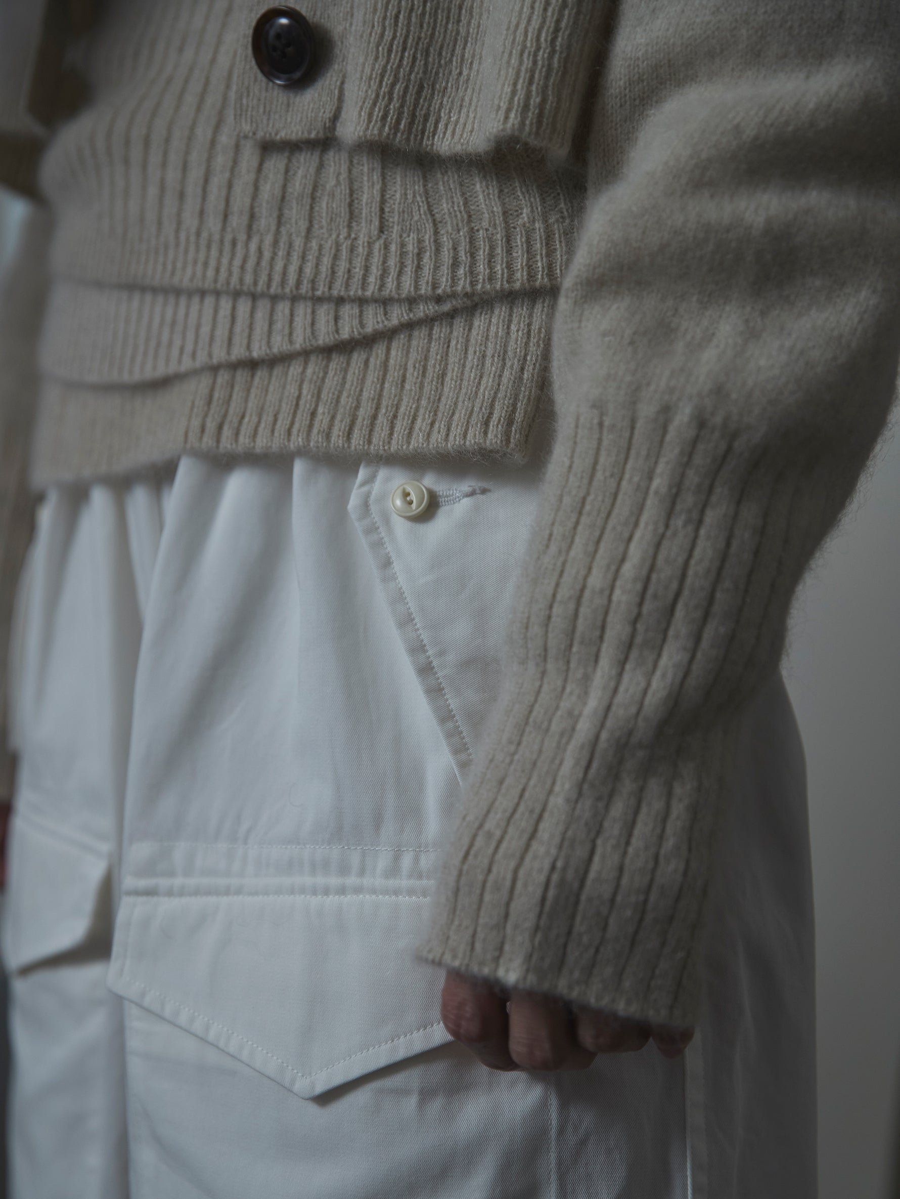 ヤク2wayショートカーディガン/TBCA-403