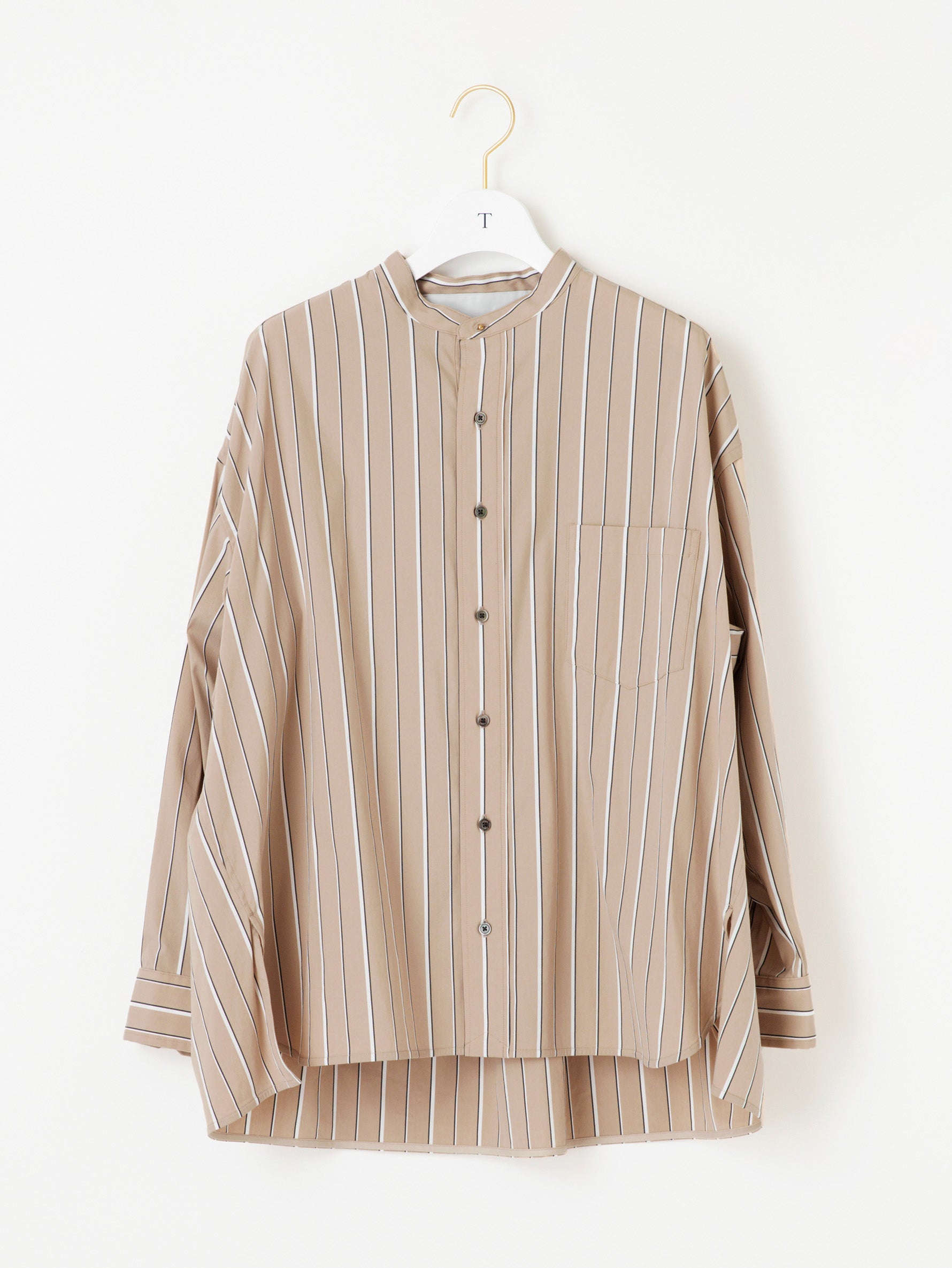 ノーカラースクエアビッグシャツ/TBCA-132