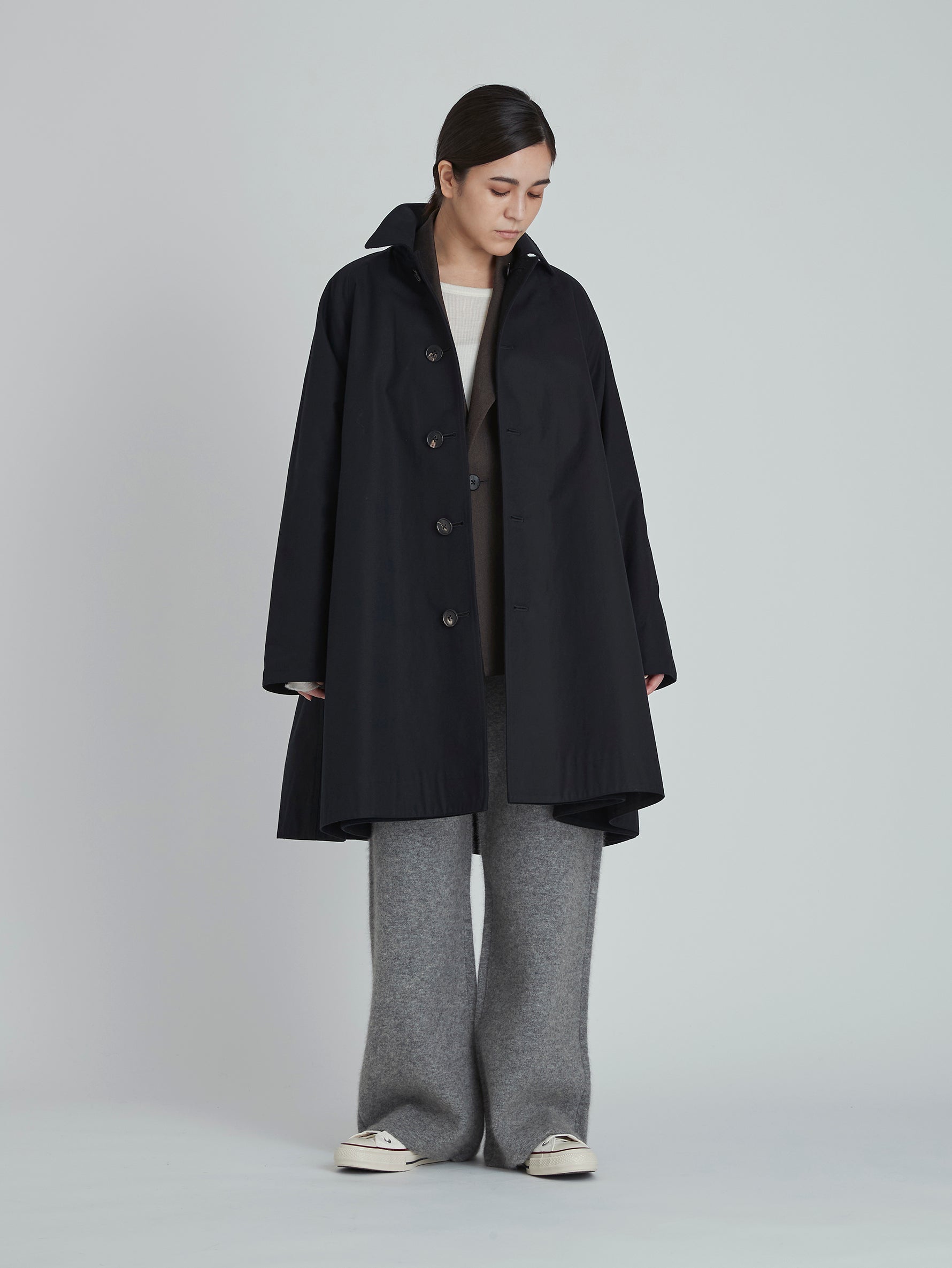 ウールリバーシブルステンカラーコート/TBCA-013