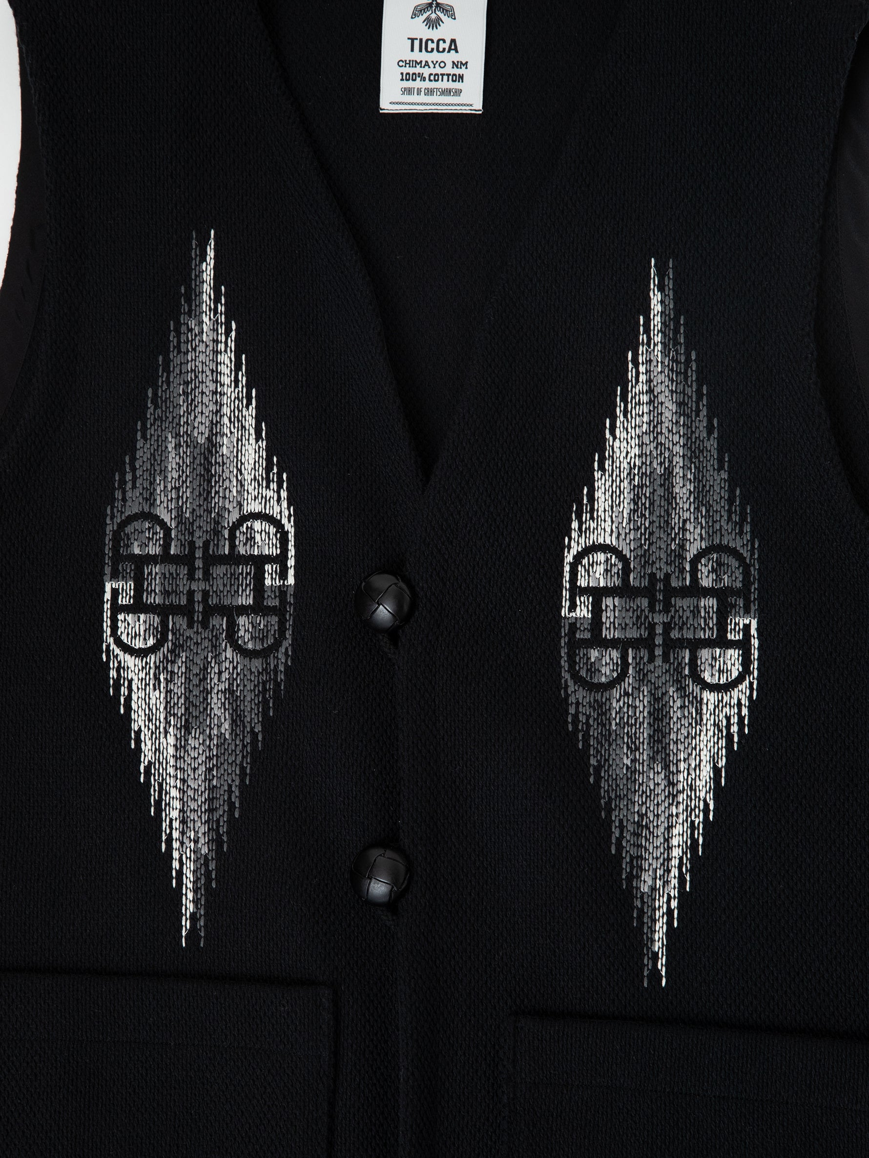 ネイティブ柄ロングベスト/TBDS-092