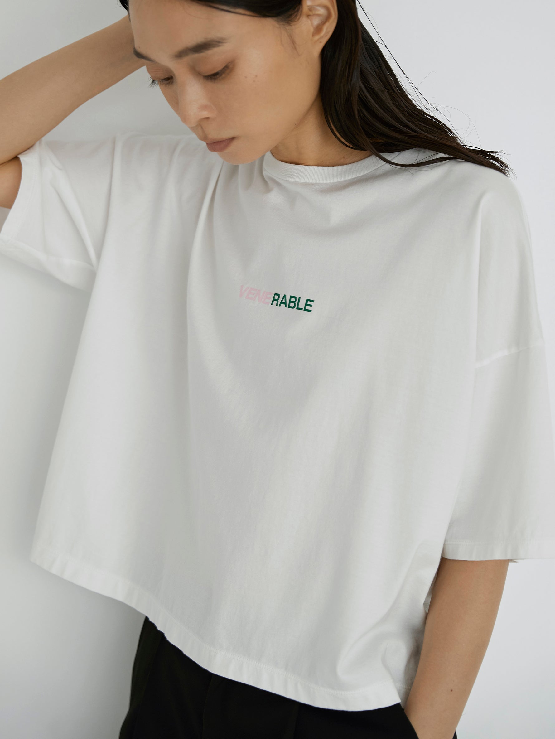 VENERABLEスクエアプリントTシャツ/TBDS-201