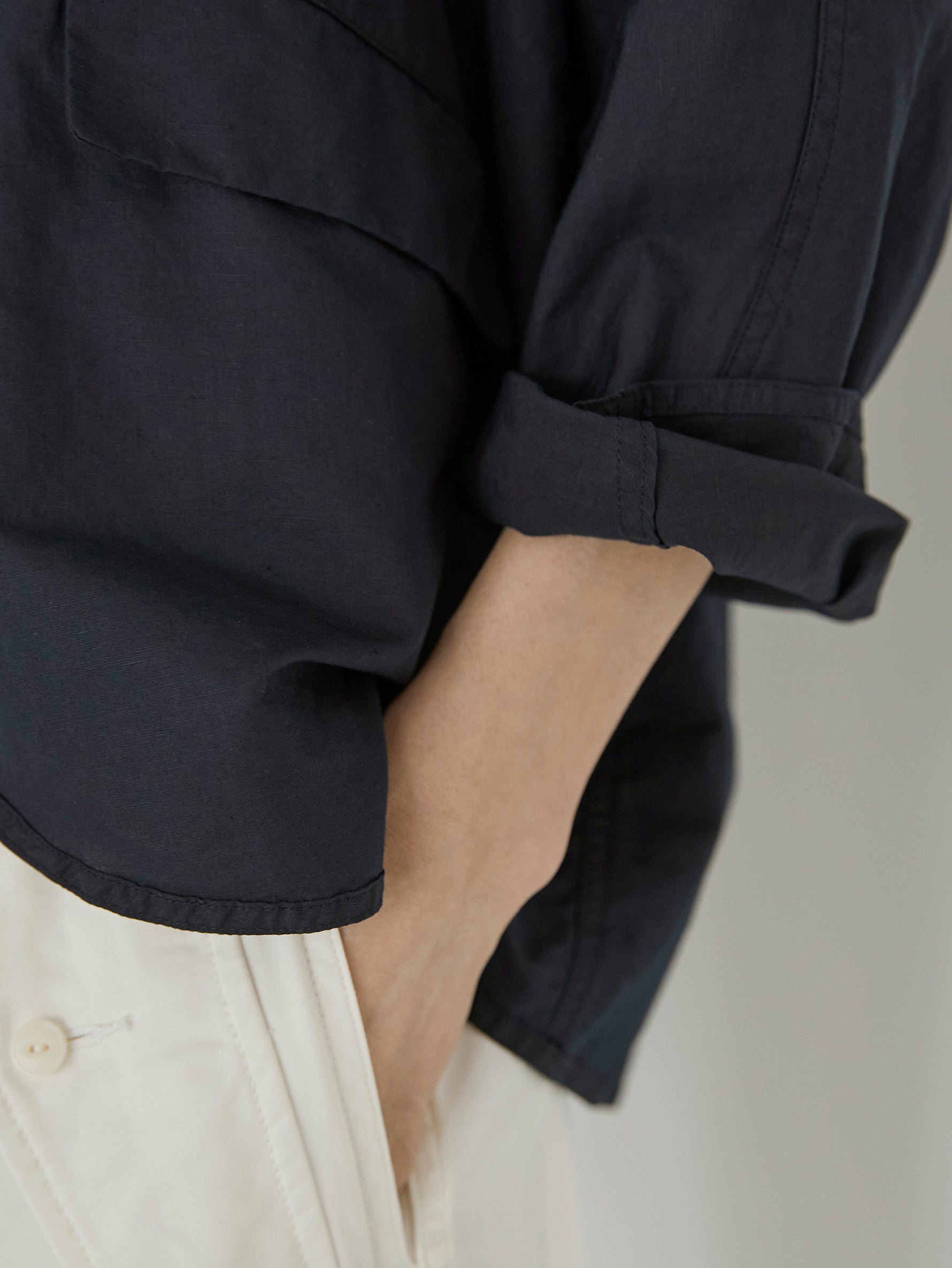 コットンリネンシャツジャケット/TBDS-023