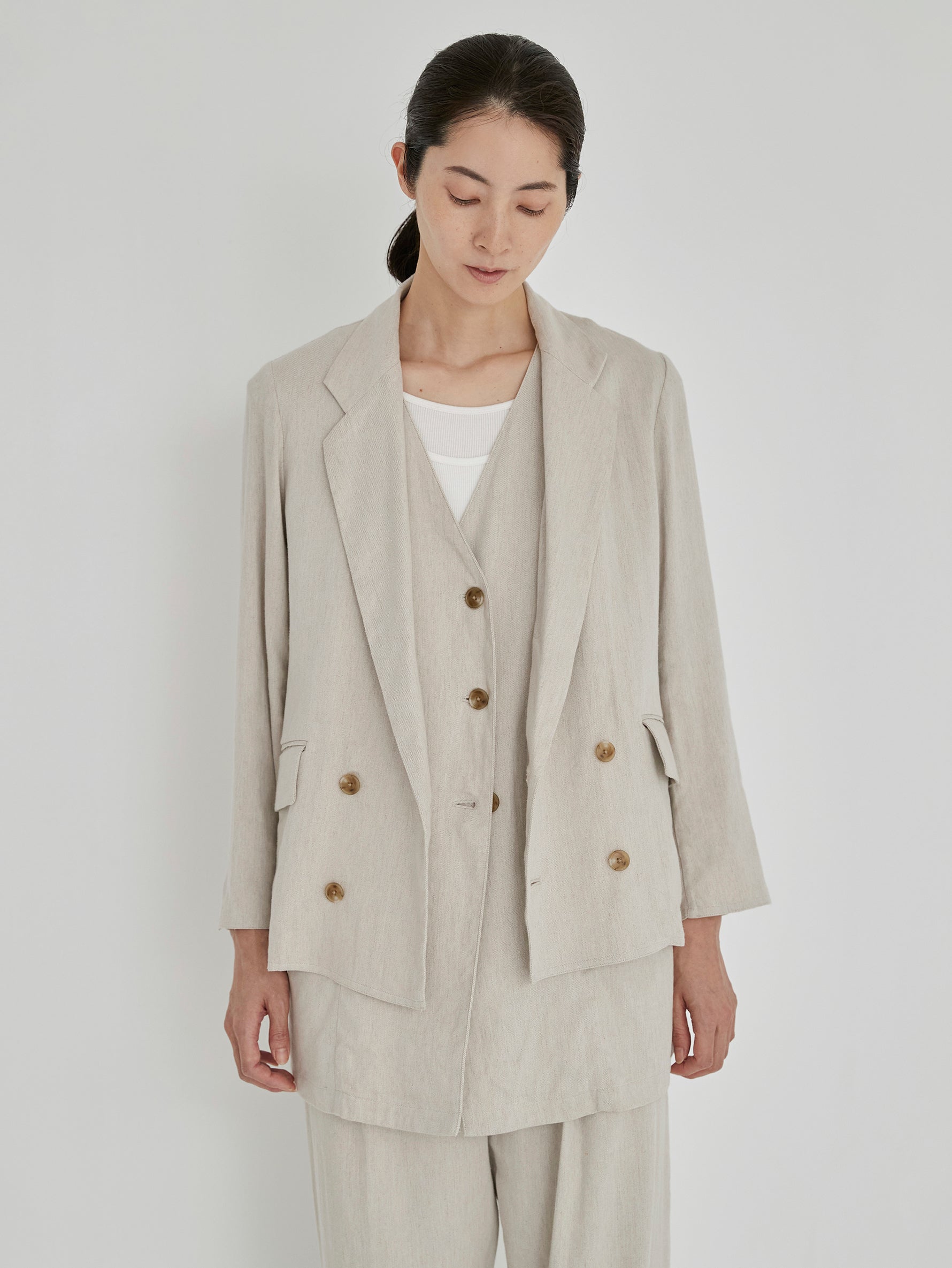 リネンヴィスコースジャケット/TBDS-152