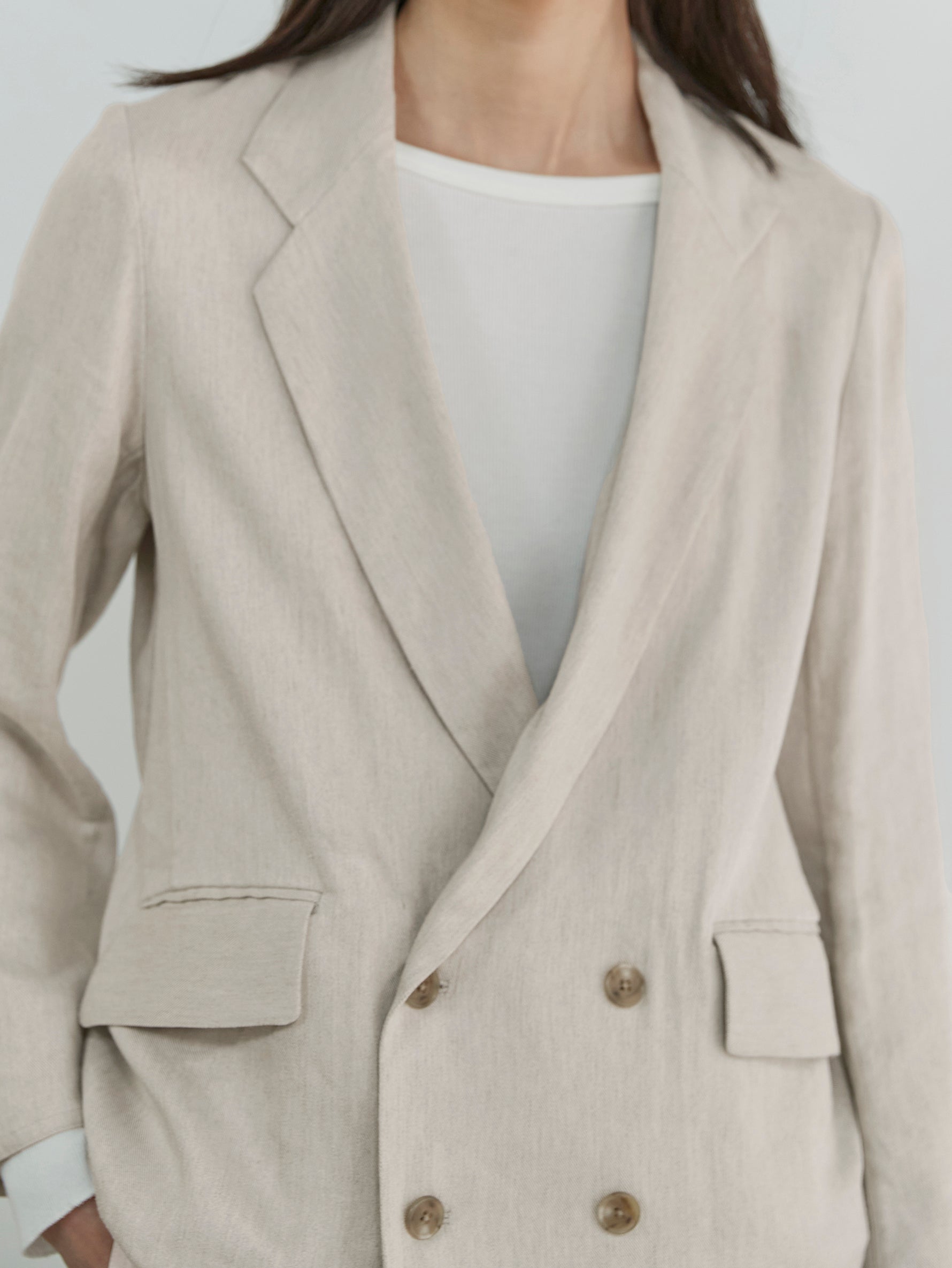 リネンヴィスコースジャケット/TBDS-152