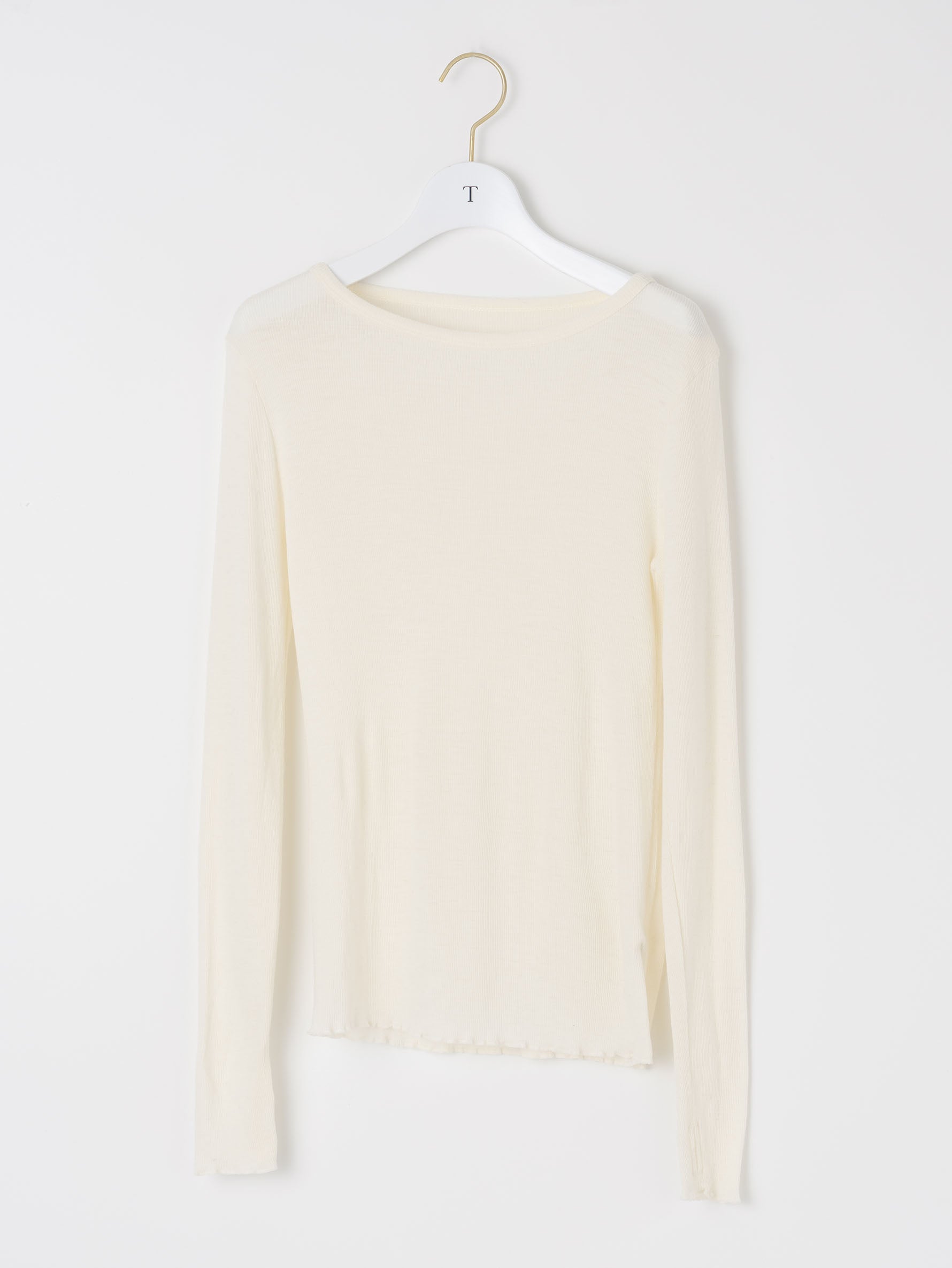 ウールシルククルーネックプルオーバー/TBDA-281