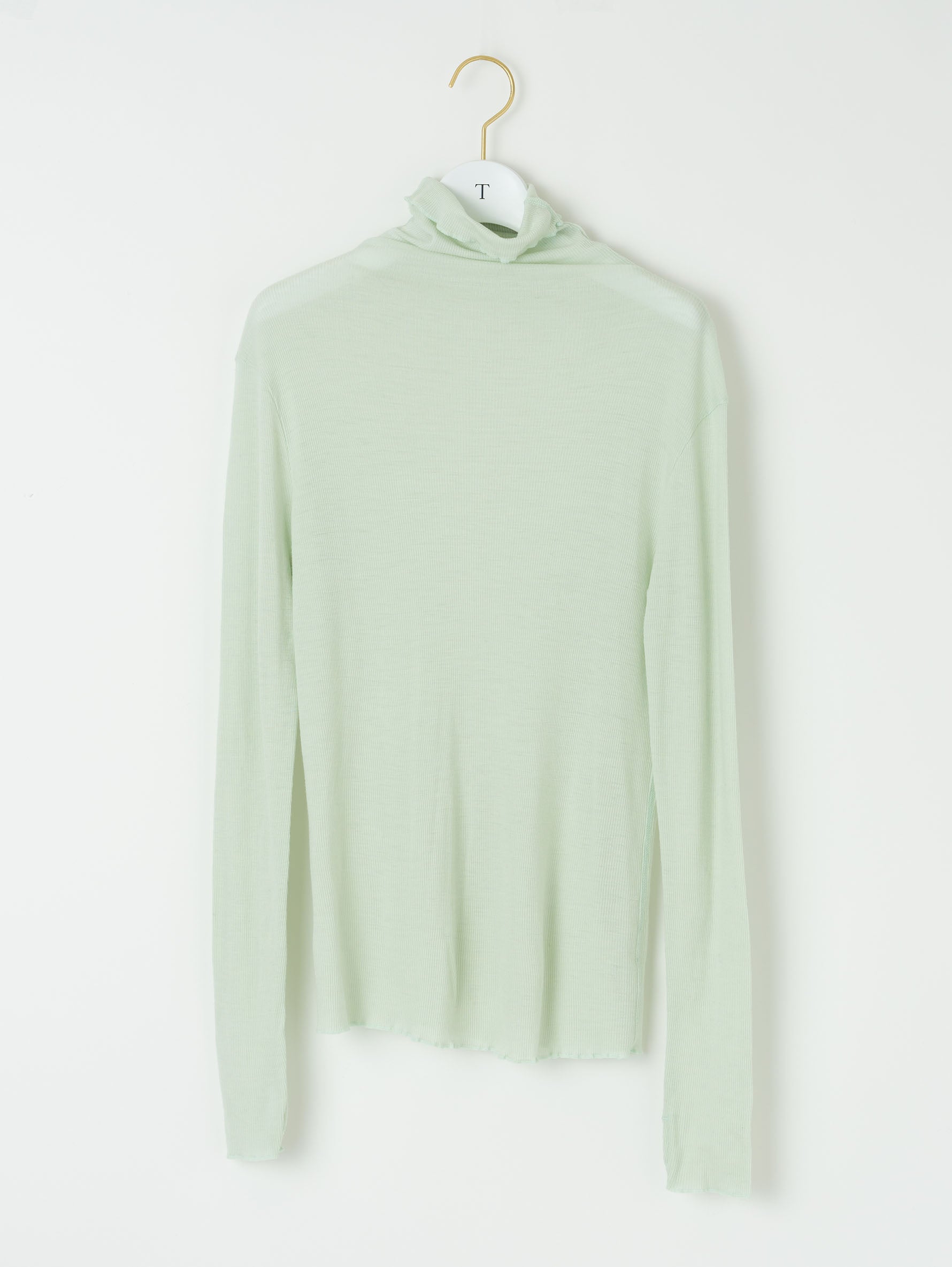 ウールシルクボトルネックプルオーバー/TBDA-282