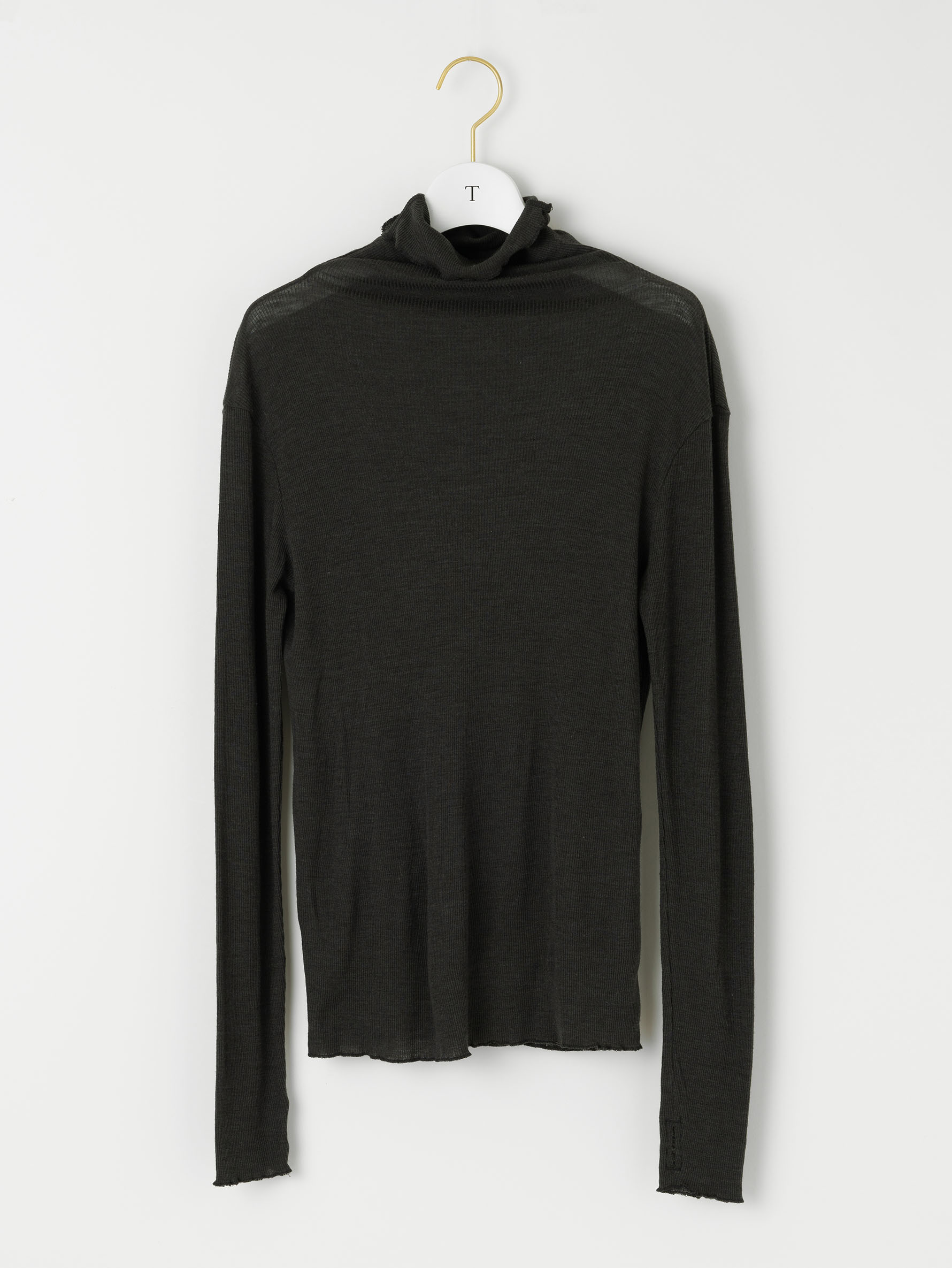 ウールシルクボトルネックプルオーバー/TBDA-282