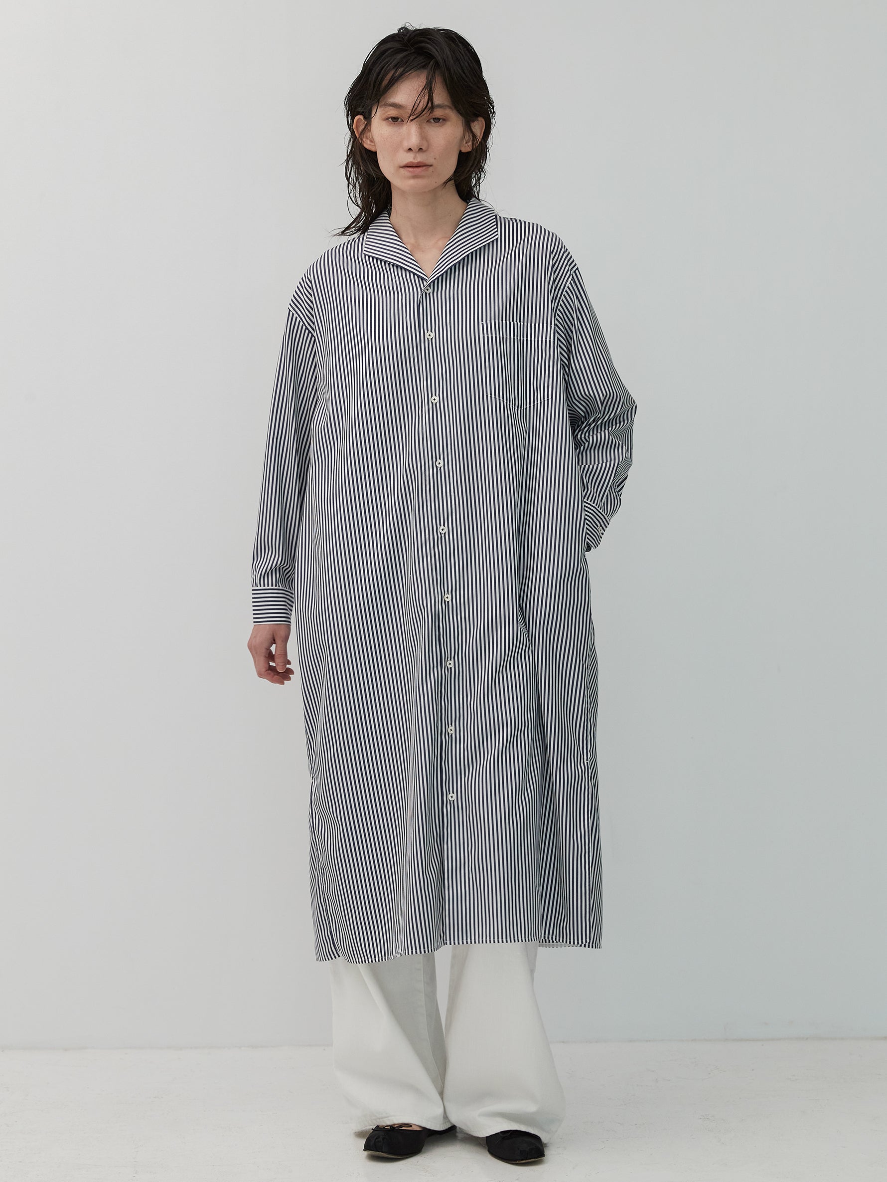 オープンカラーシャツワンピース/TBDA-105 