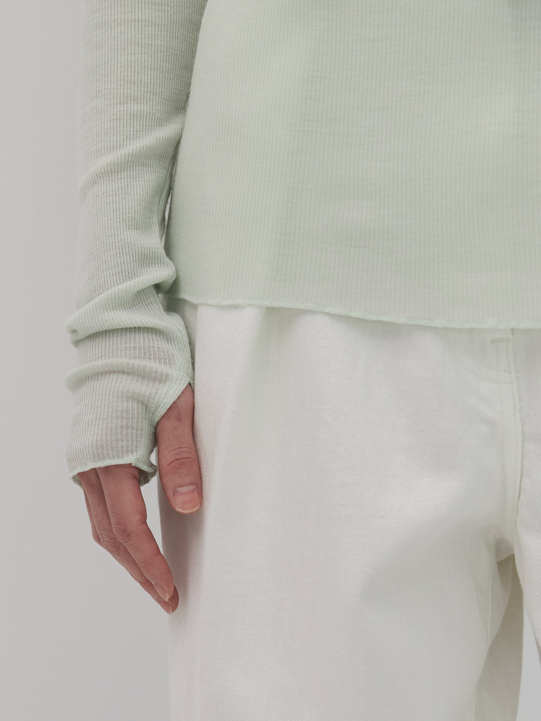 ウールシルクボトルネックプルオーバー/TBDA-282