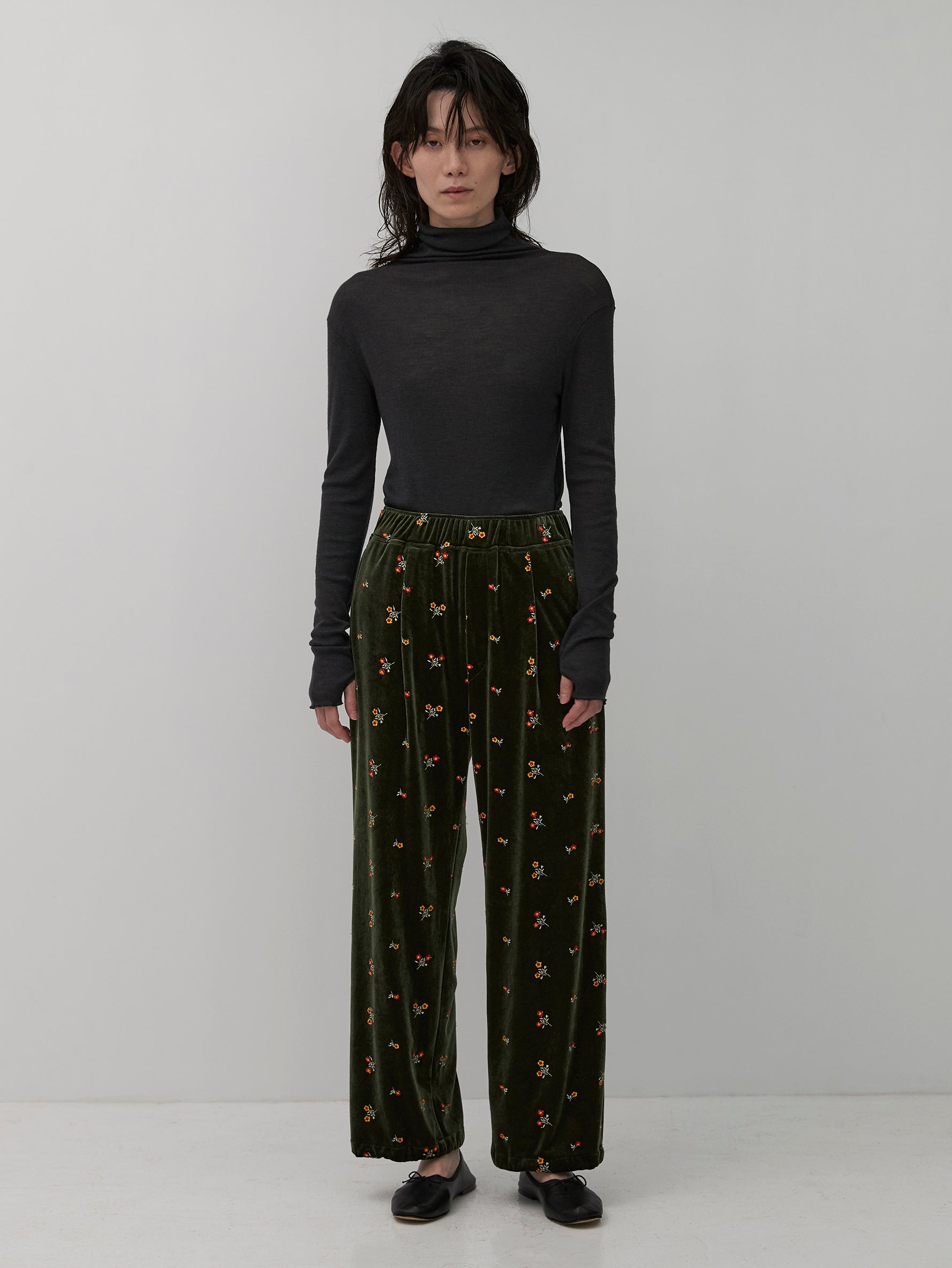 ウールシルクボトルネックプルオーバー/TBDA-282