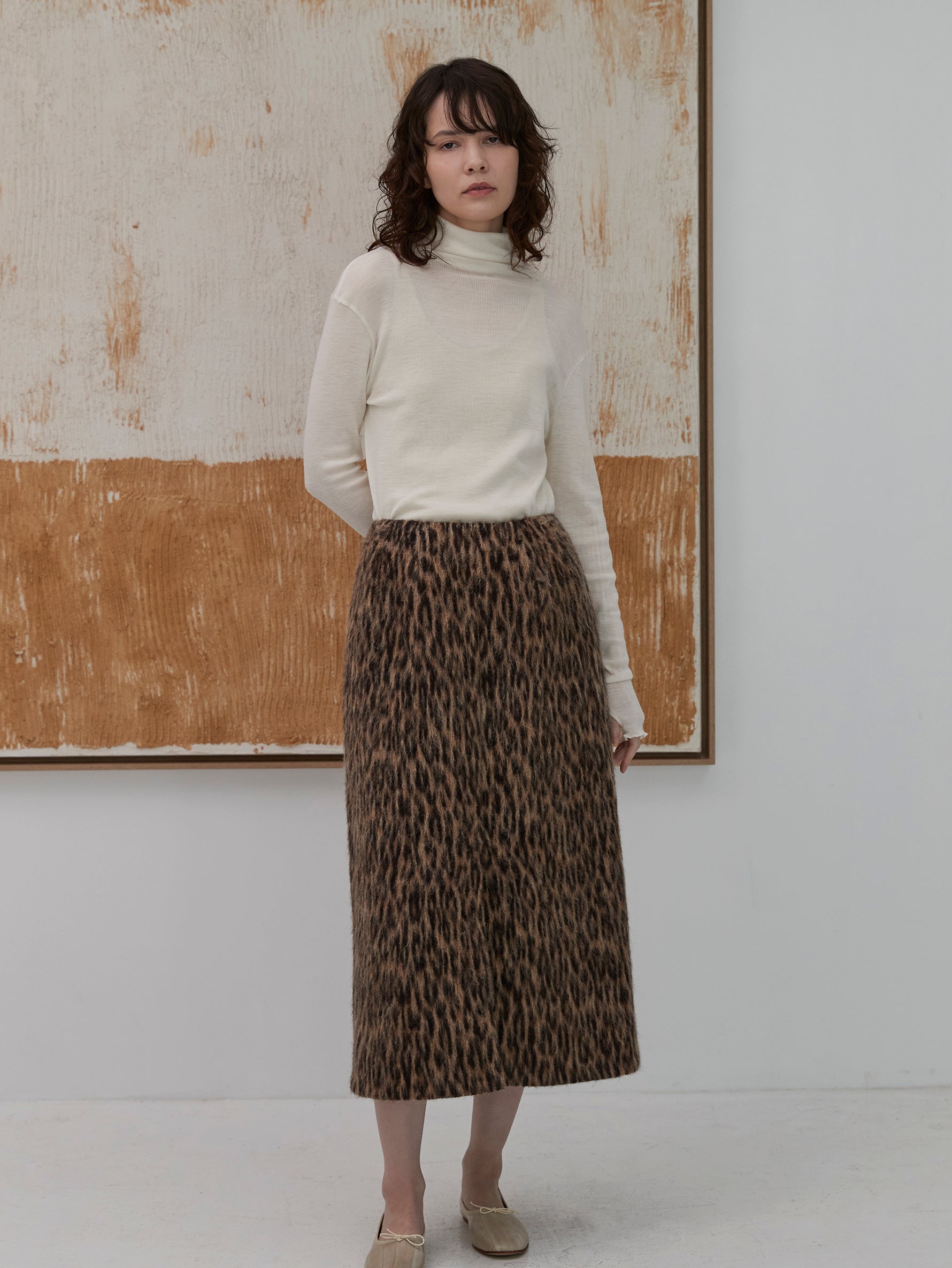 ウールシルクボトルネックプルオーバー/TBDA-282