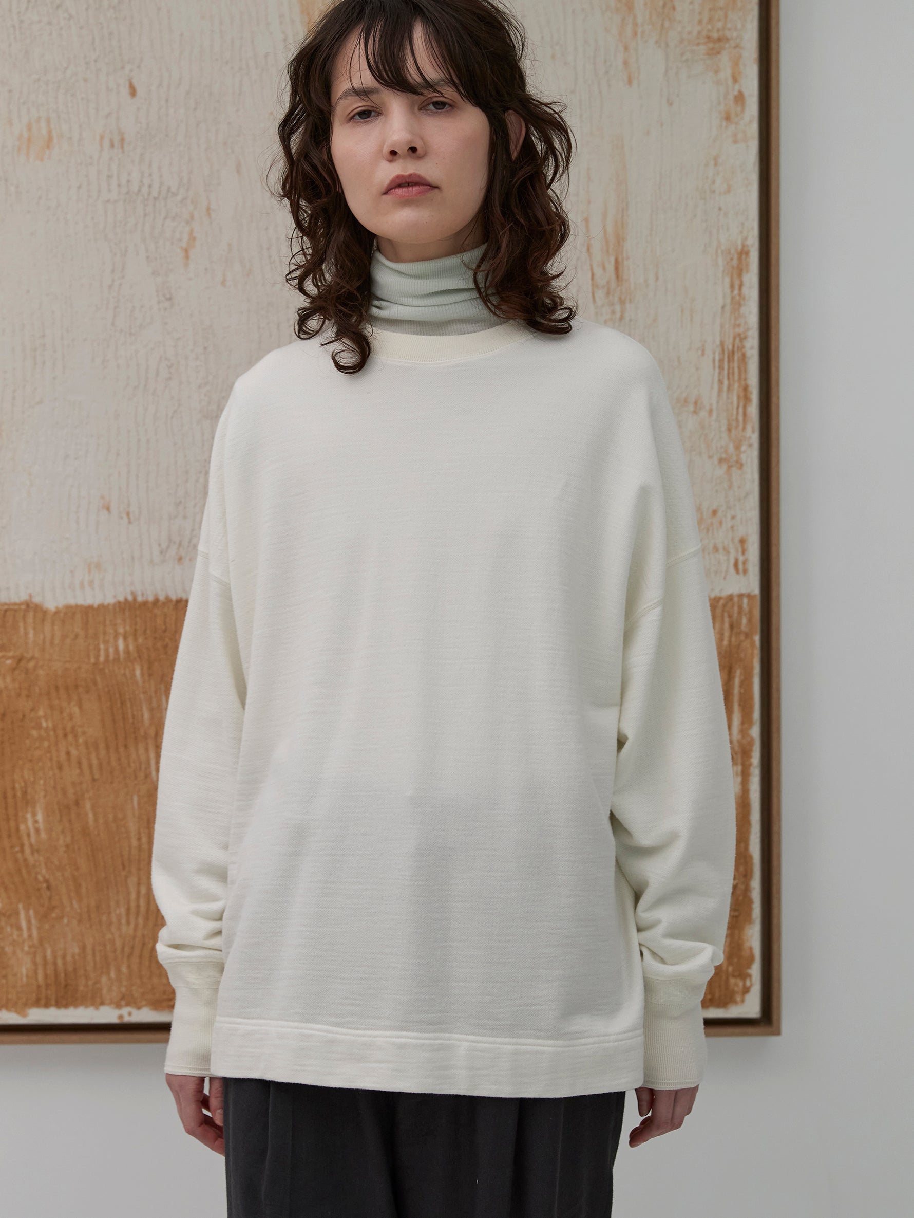 ウールシルクボトルネックプルオーバー/TBDA-282