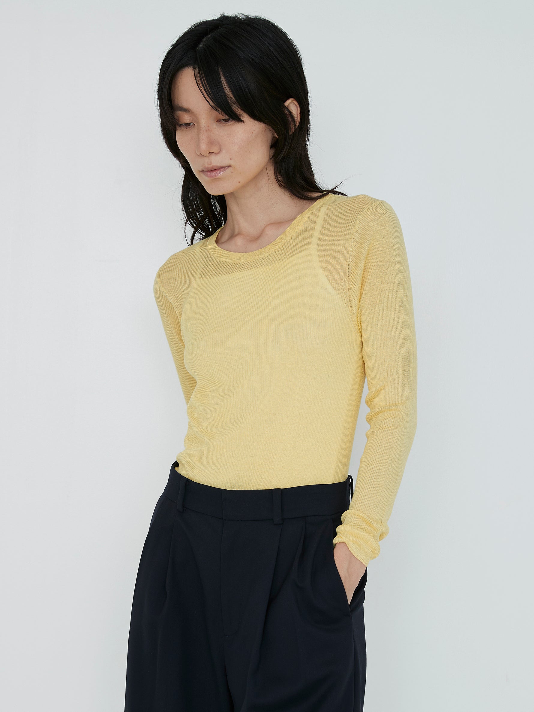 シルクリブロングTシャツ/TBES-242