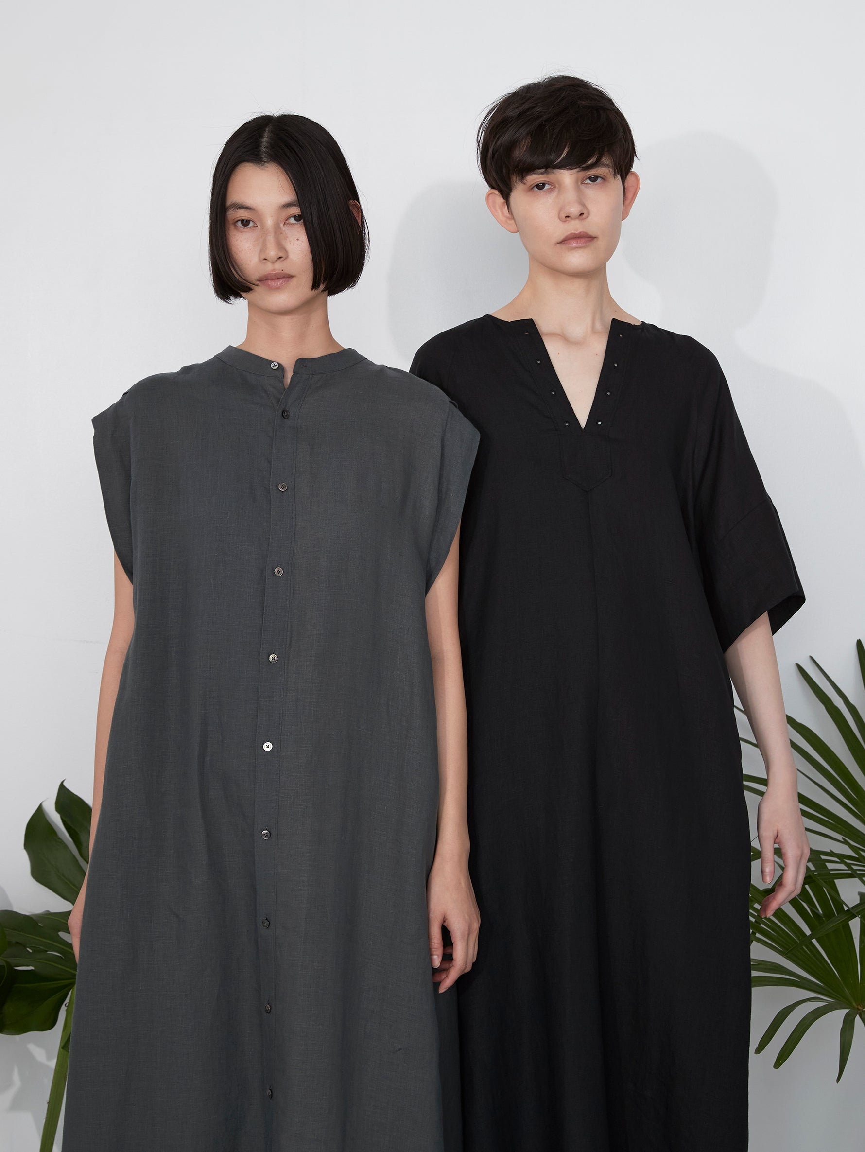 リネンフレアスリーブワンピース/TBES-408