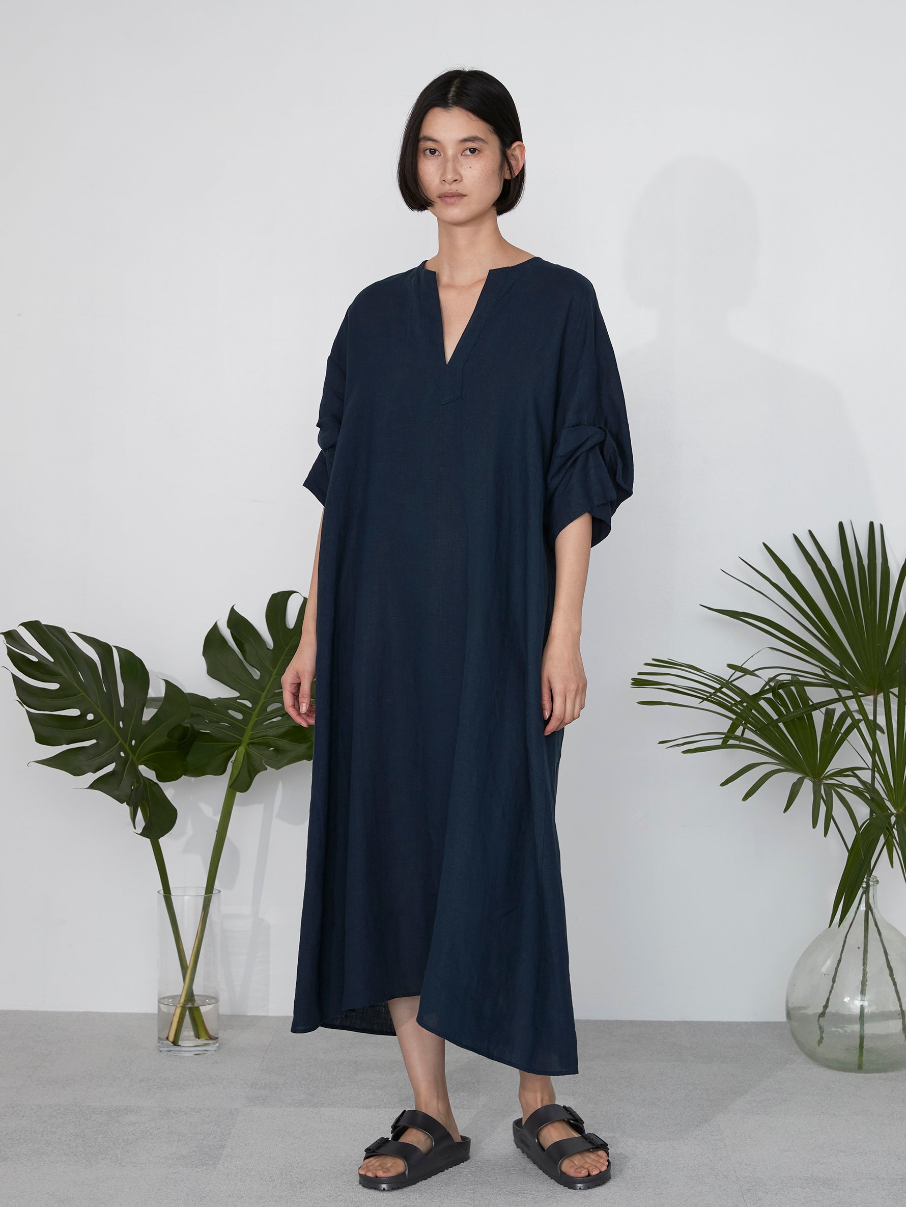 リネンツイストスリーブワンピース/TBES-409 