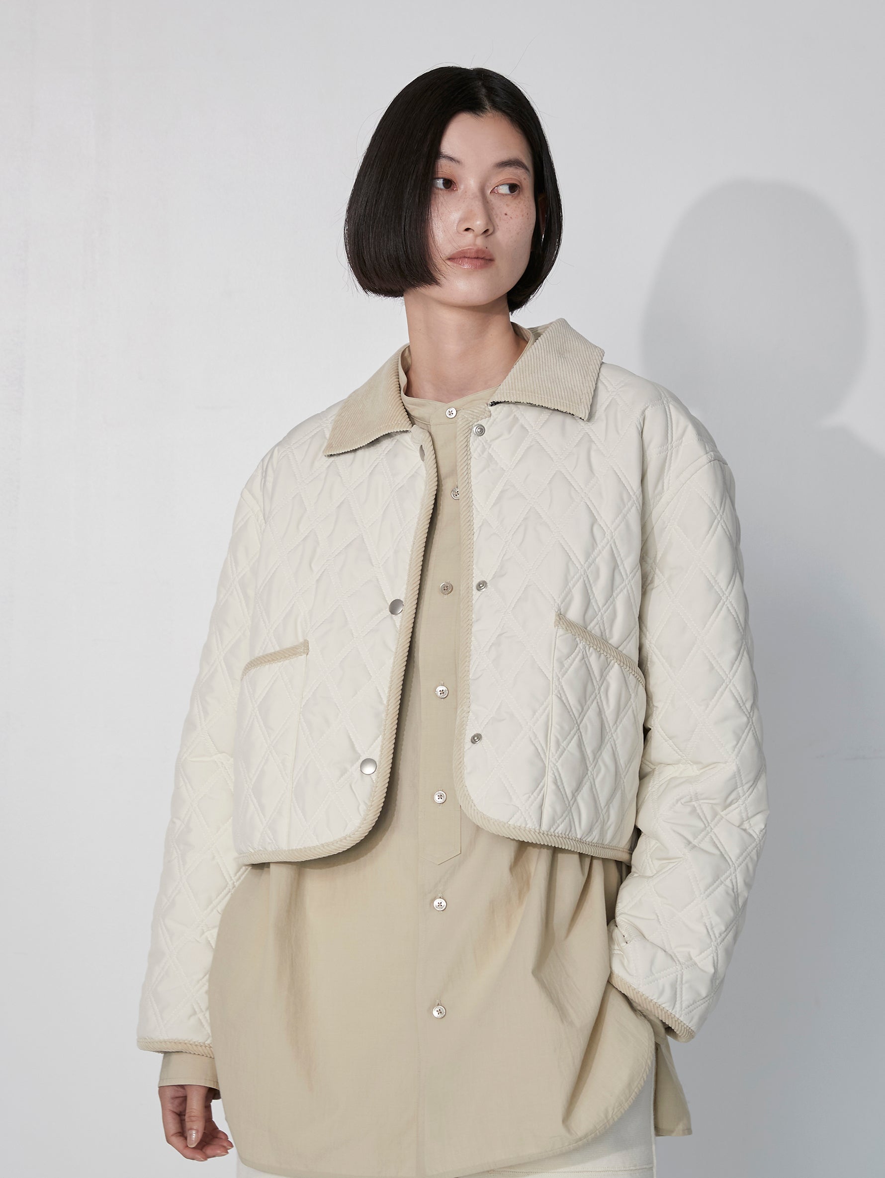 リバーシブルキルティングショートジャケット/TBEA-031