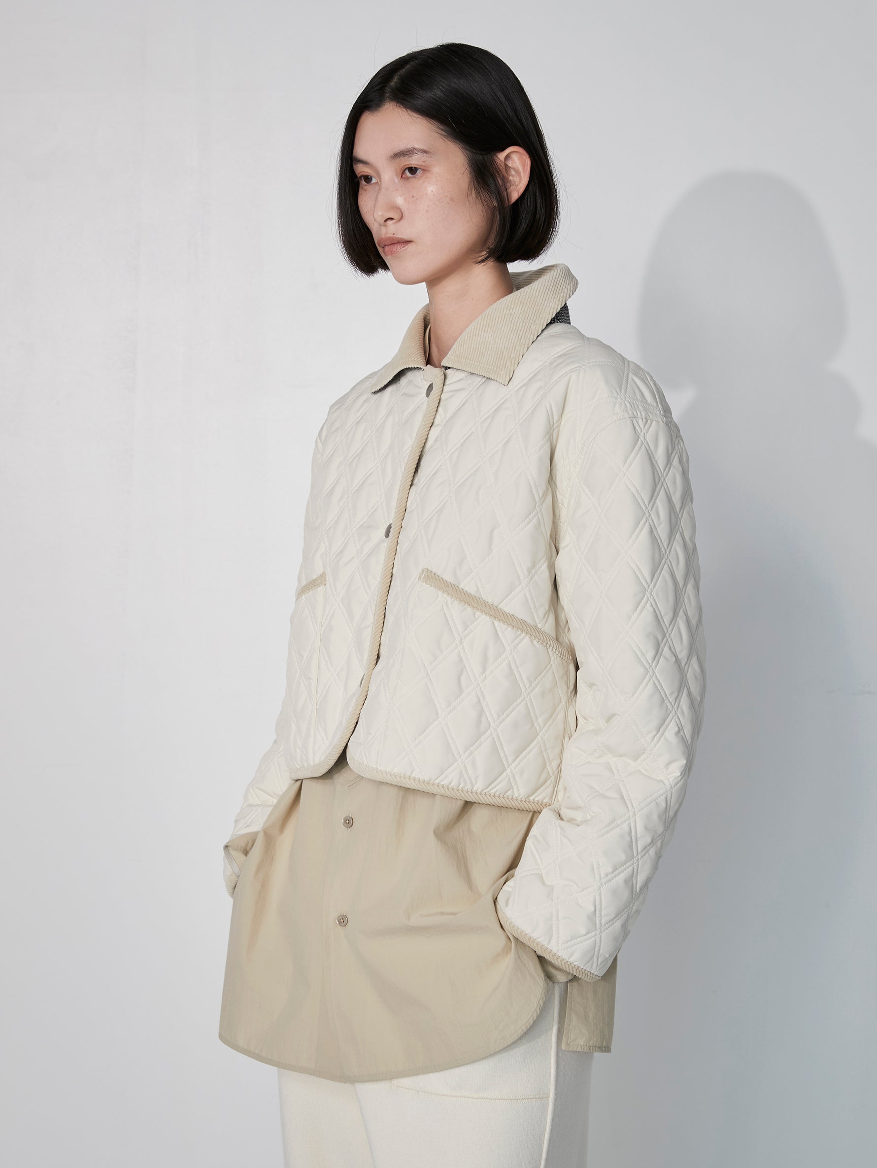 リバーシブルキルティングショートジャケット/TBEA-031