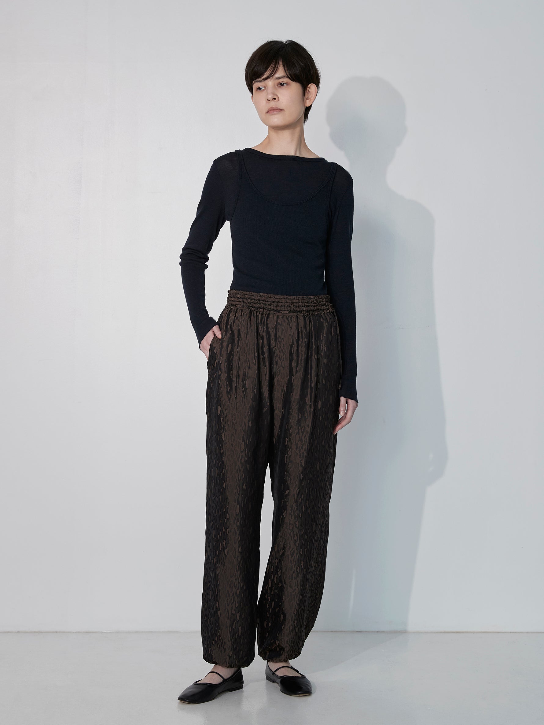 ウールシルククルーネックプルオーバー/TBEA-292