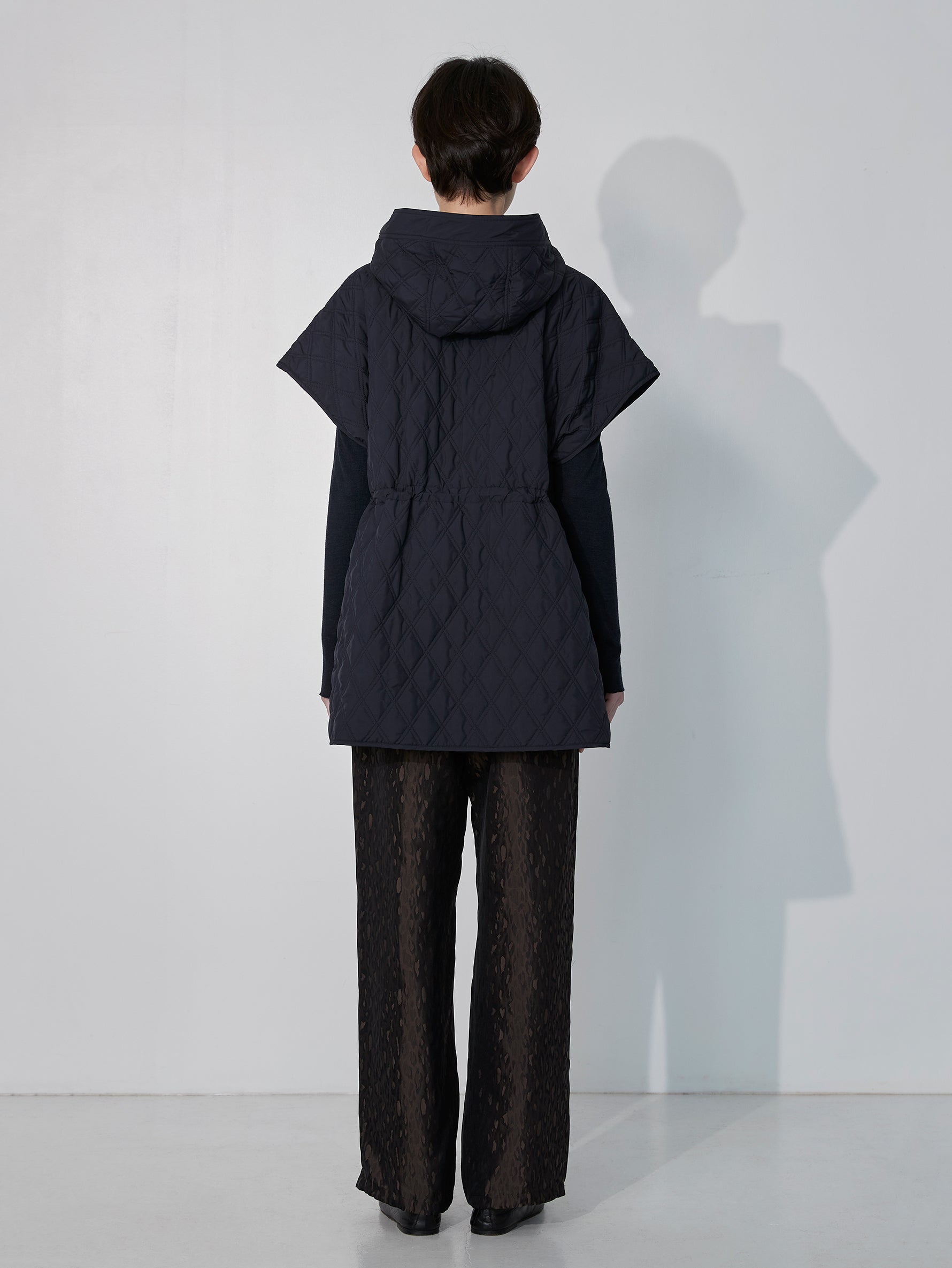 リバーシブルキルティングポンチョ/TBEA-032