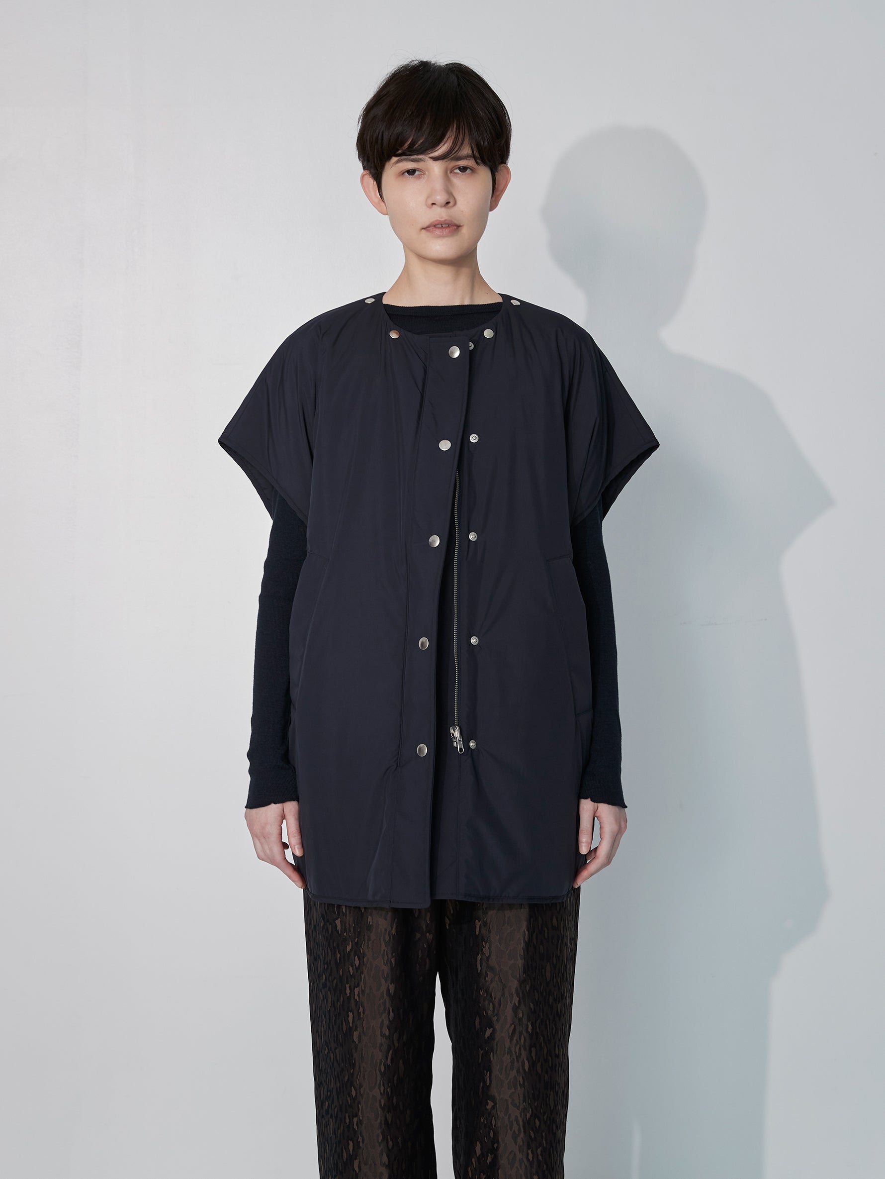 リバーシブルキルティングポンチョ/TBEA-032