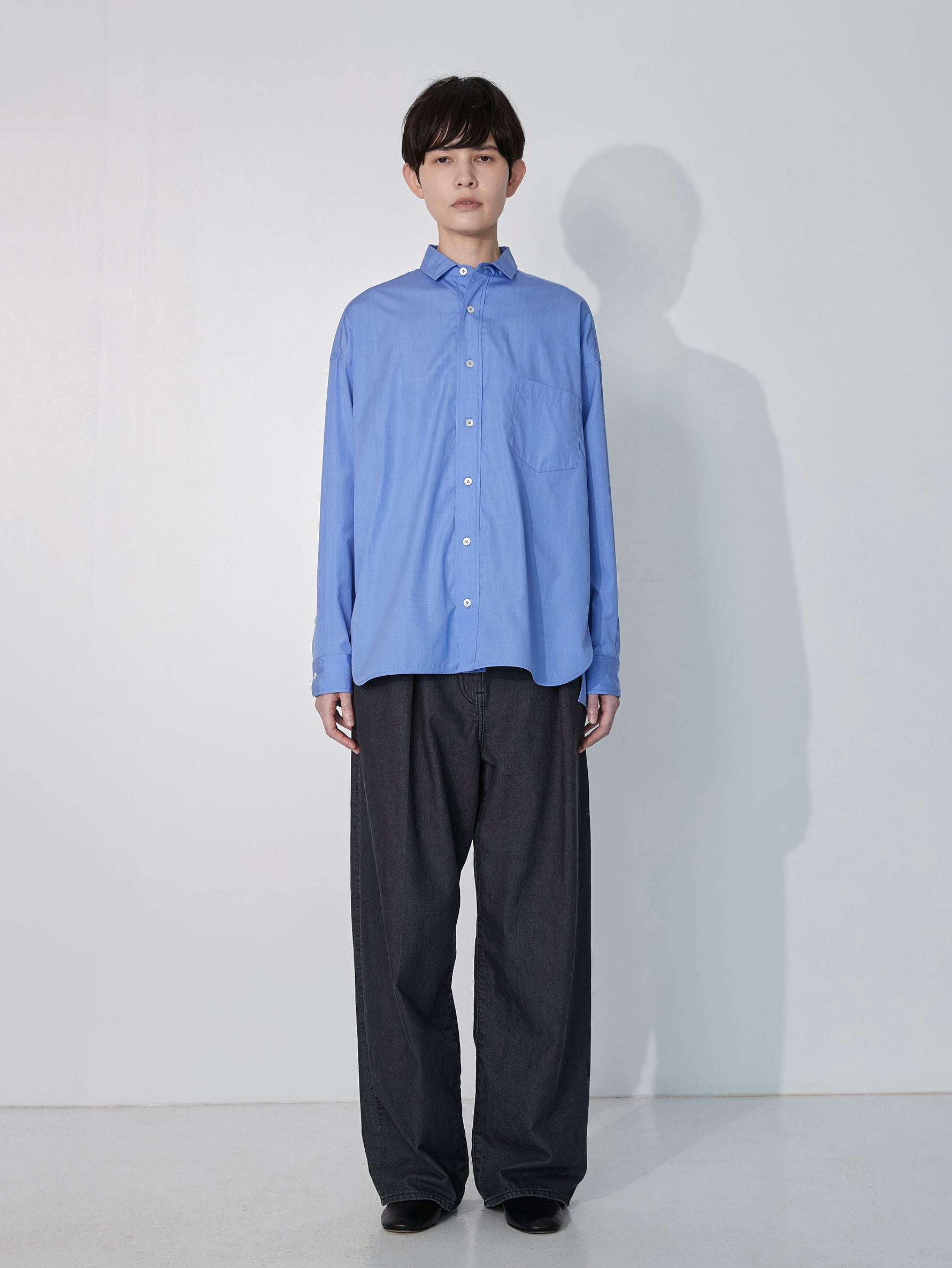 ライトデニムタックワイドパンツ/TBEA-171