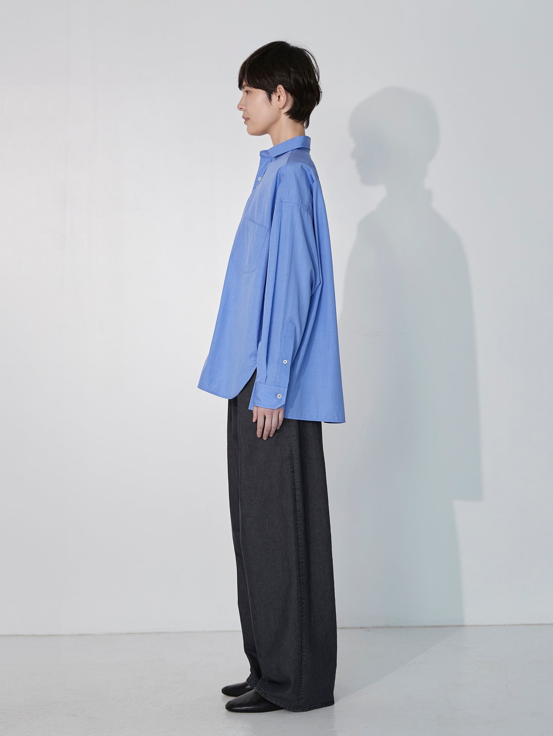 ライトデニムタックワイドパンツ/TBEA-171