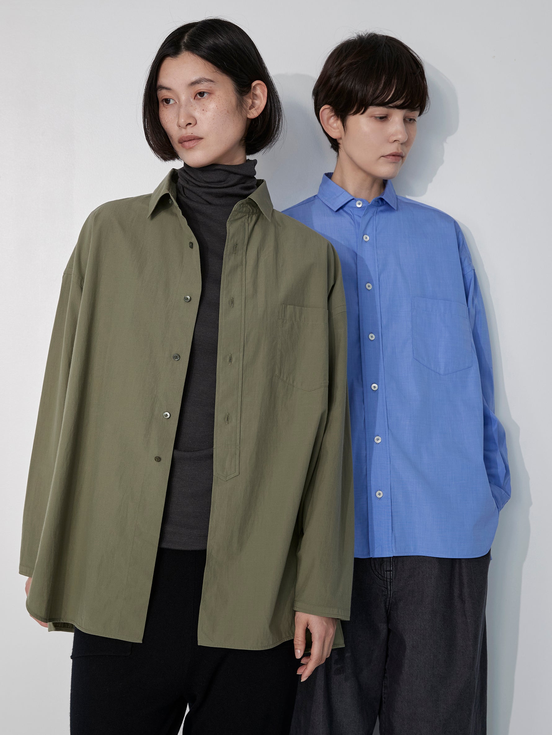 ハーブスクエアビッグシャツブルゾンuni/TBEA-113