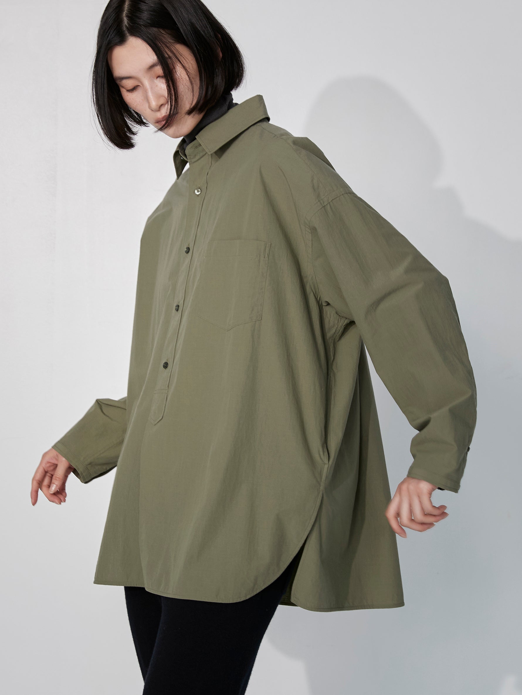 ハーブスクエアビッグシャツブルゾンuni/TBEA-113