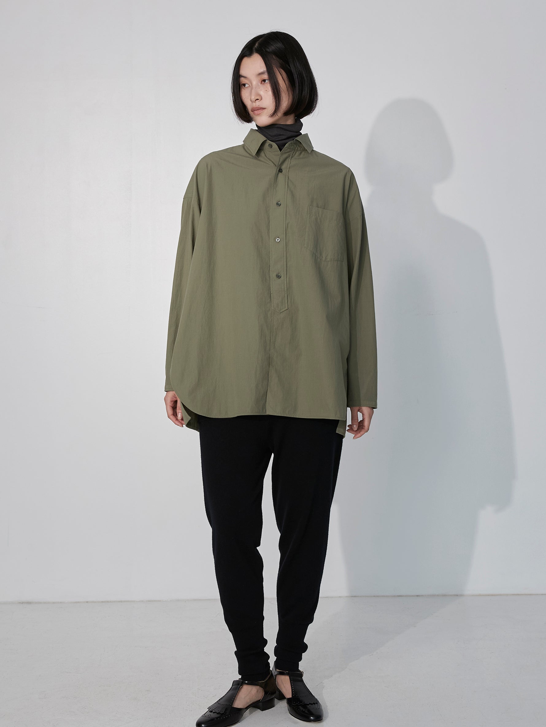 ハーブスクエアビッグシャツブルゾンuni/TBEA-113