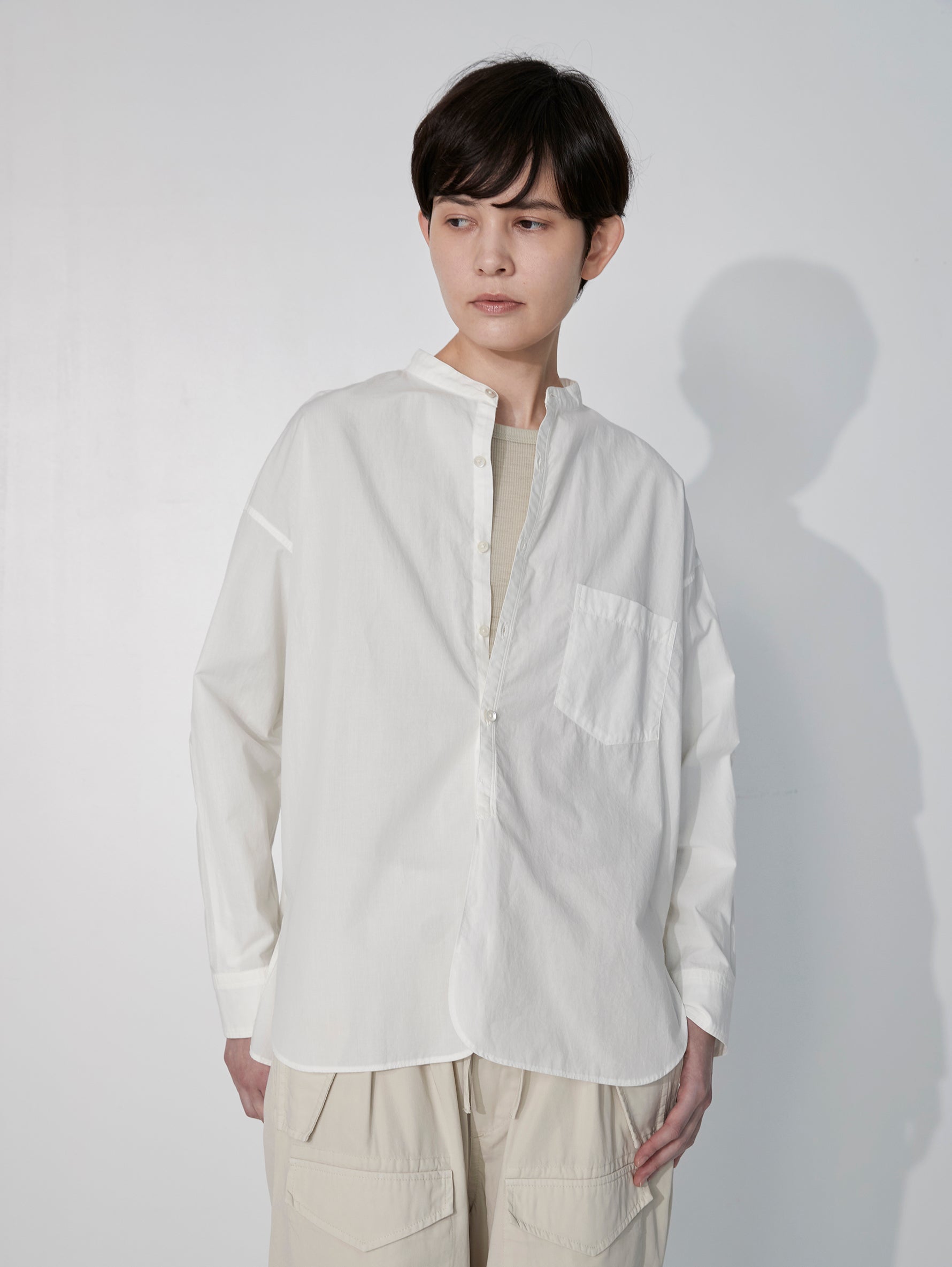 ハーブノーカラーシャツ/TBEA-111