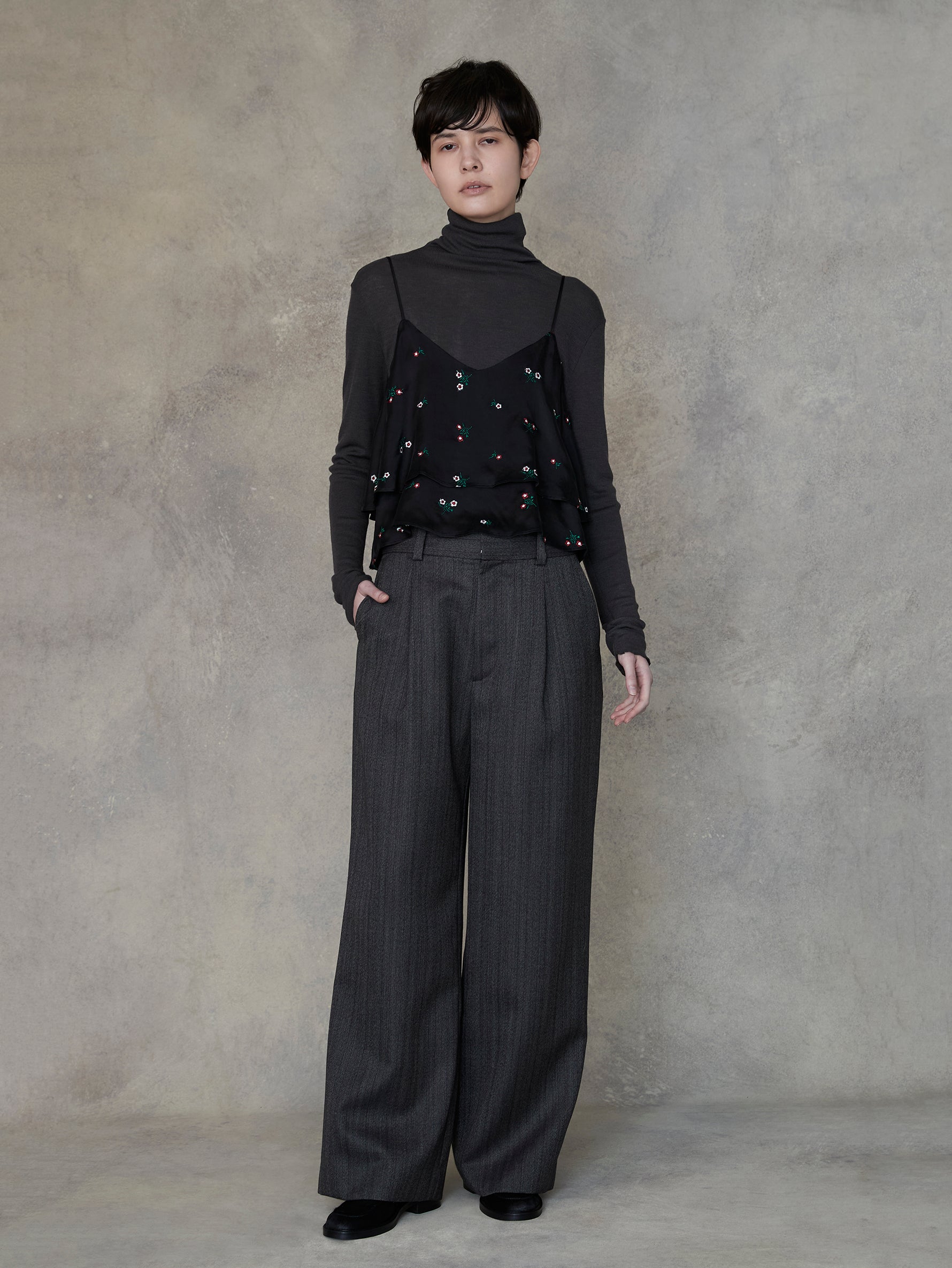 ウールシルクボトルネックプルオーバー/TBEA-293