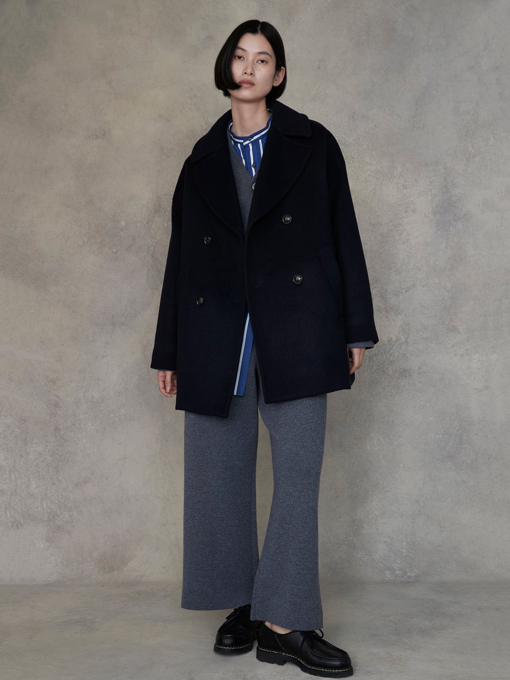 ミラノリブワイドニットパンツ/TBEA-323