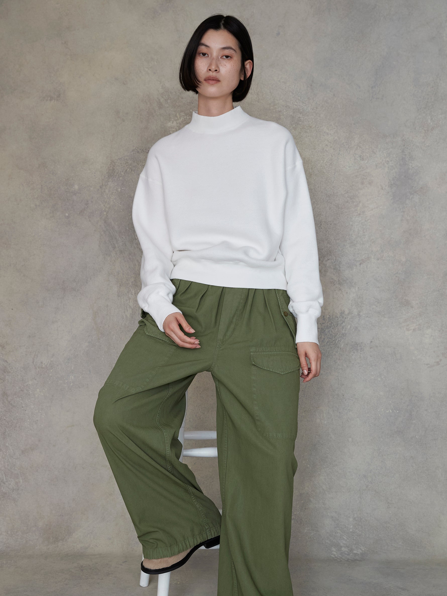 ダウニーウラケハイネックプルオーバー/TBEA-301