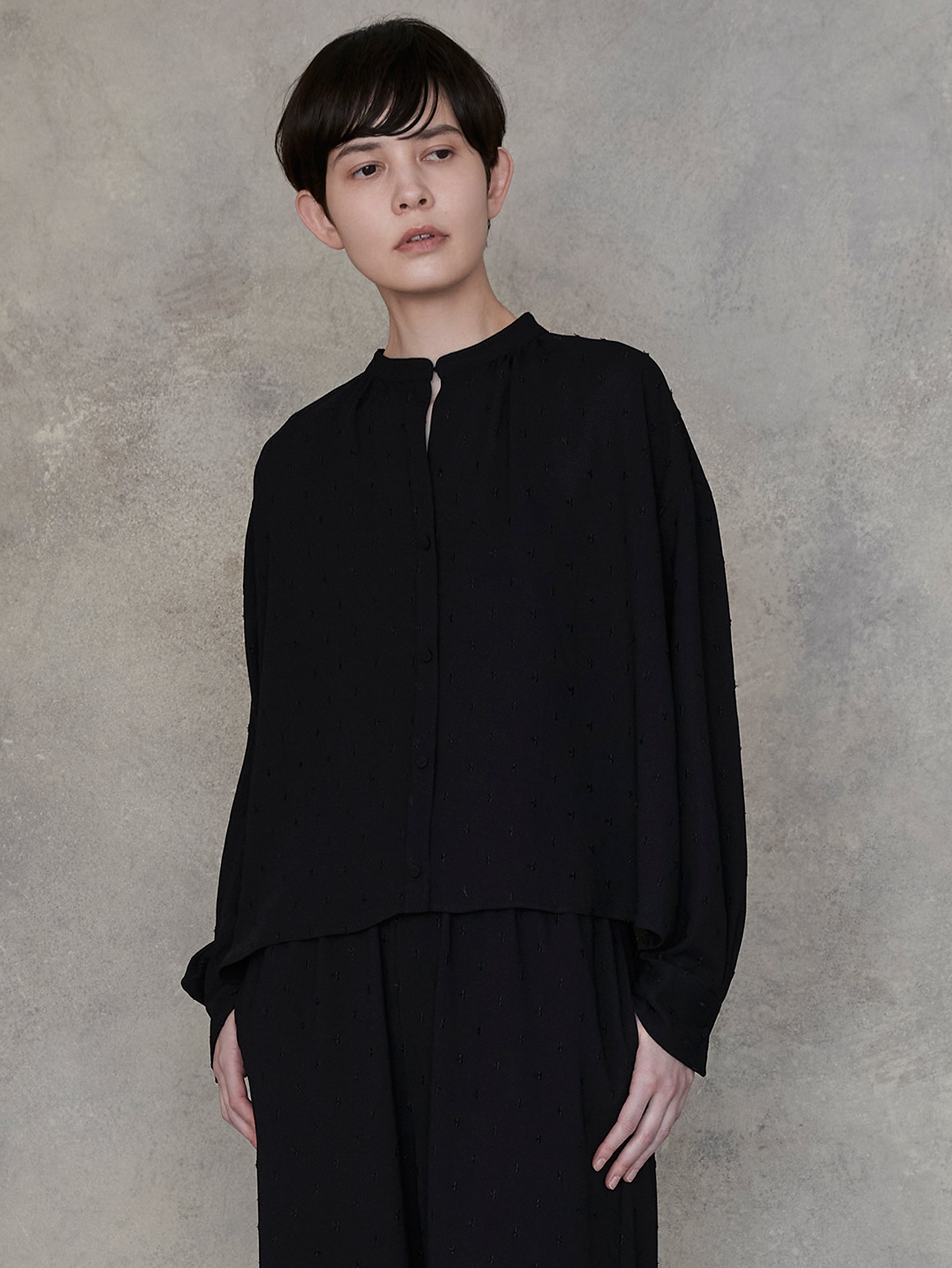 ドットエンブロイダリーブラウス/TBEA-181