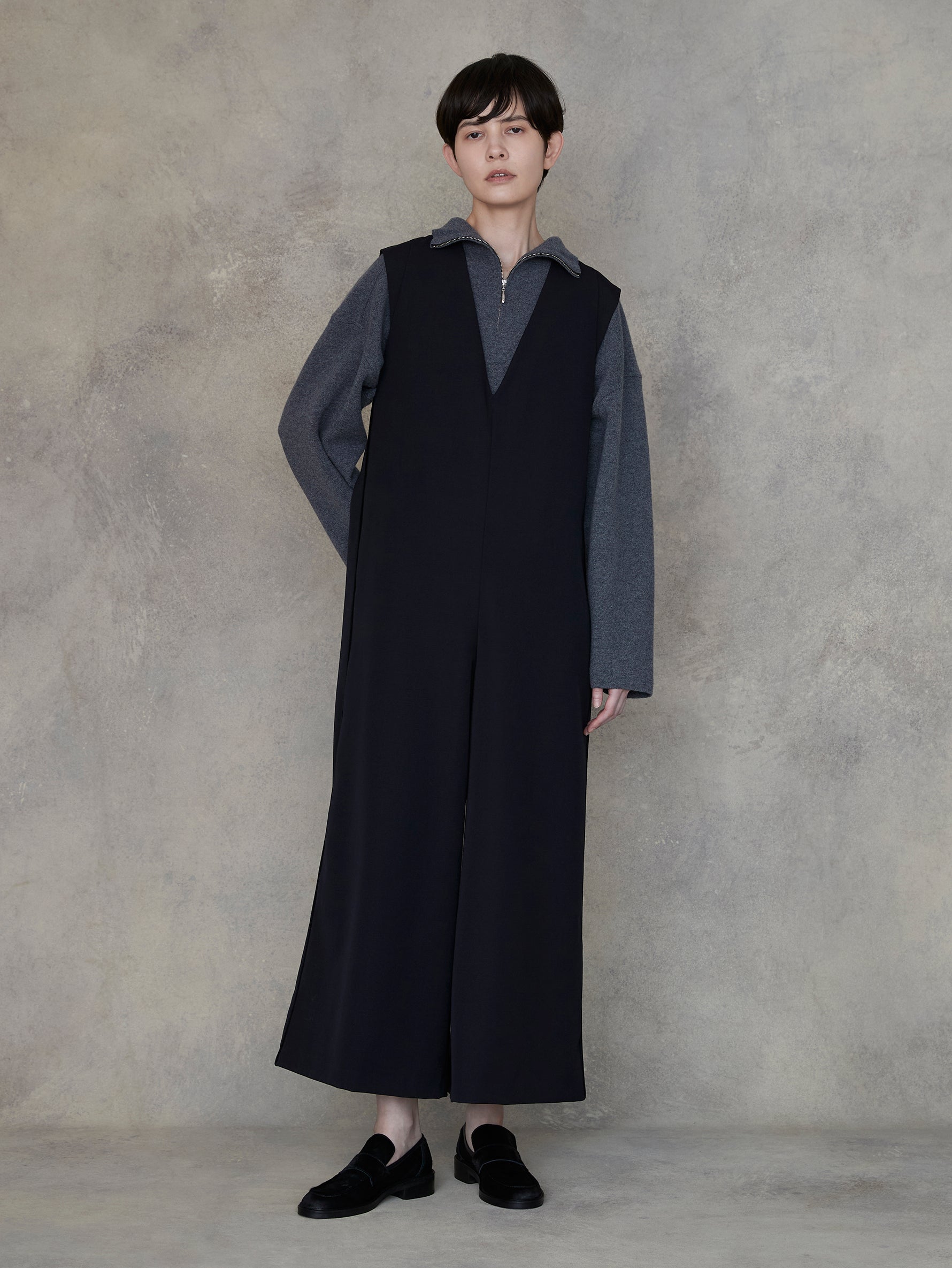 ミラノリブハーフジッププルオーバー/TBEA-321