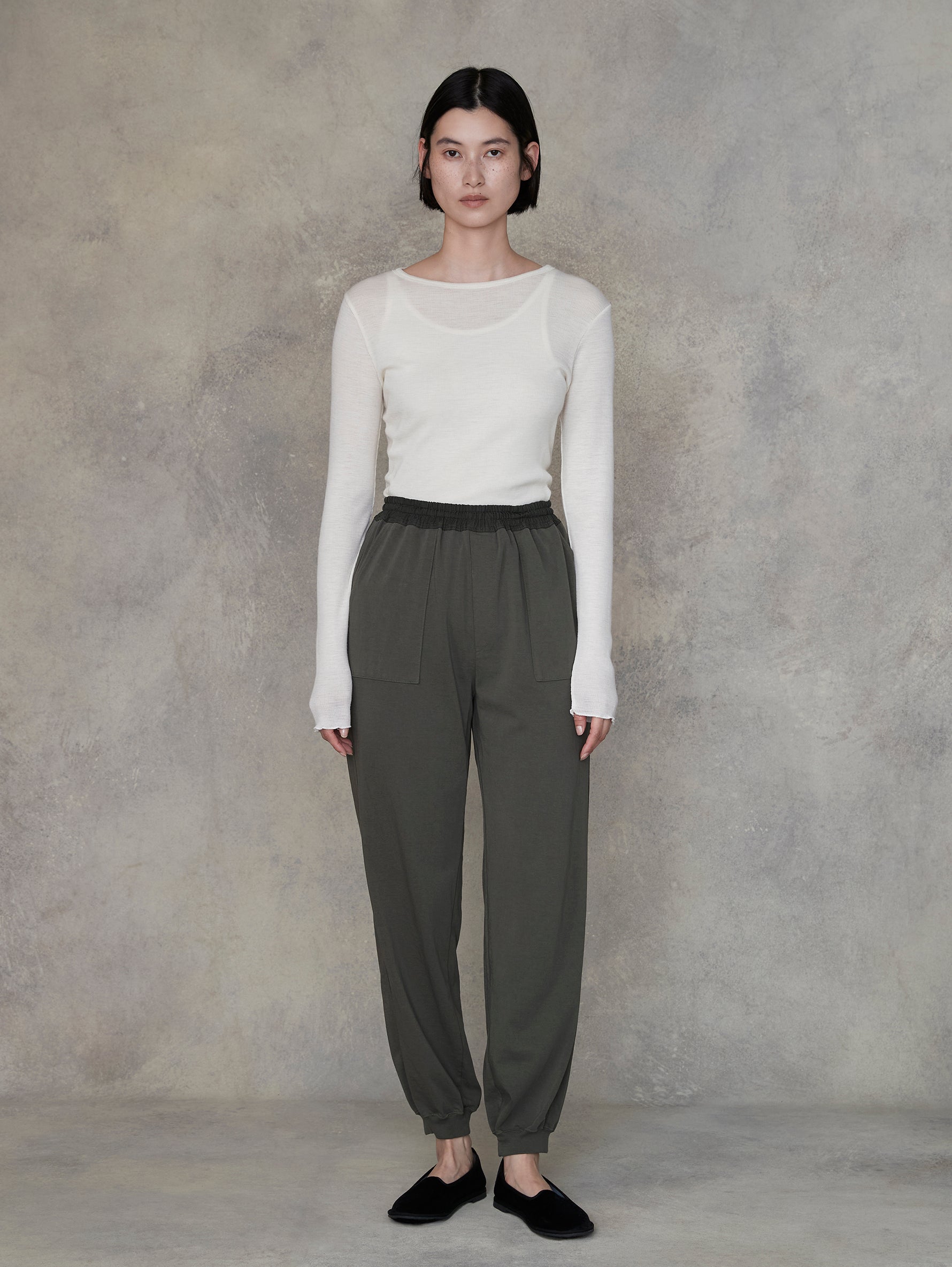 ウールシルククルーネックプルオーバー/TBEA-292