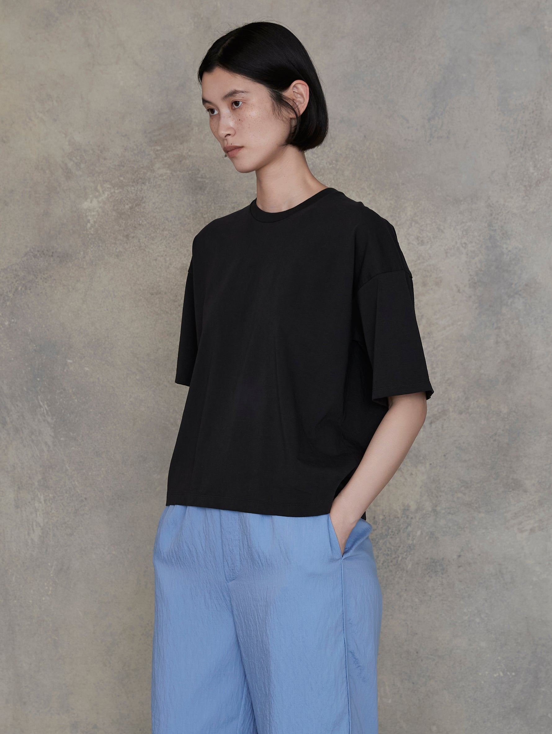 エンブロイダリースクエアTシャツ/TBEA-281