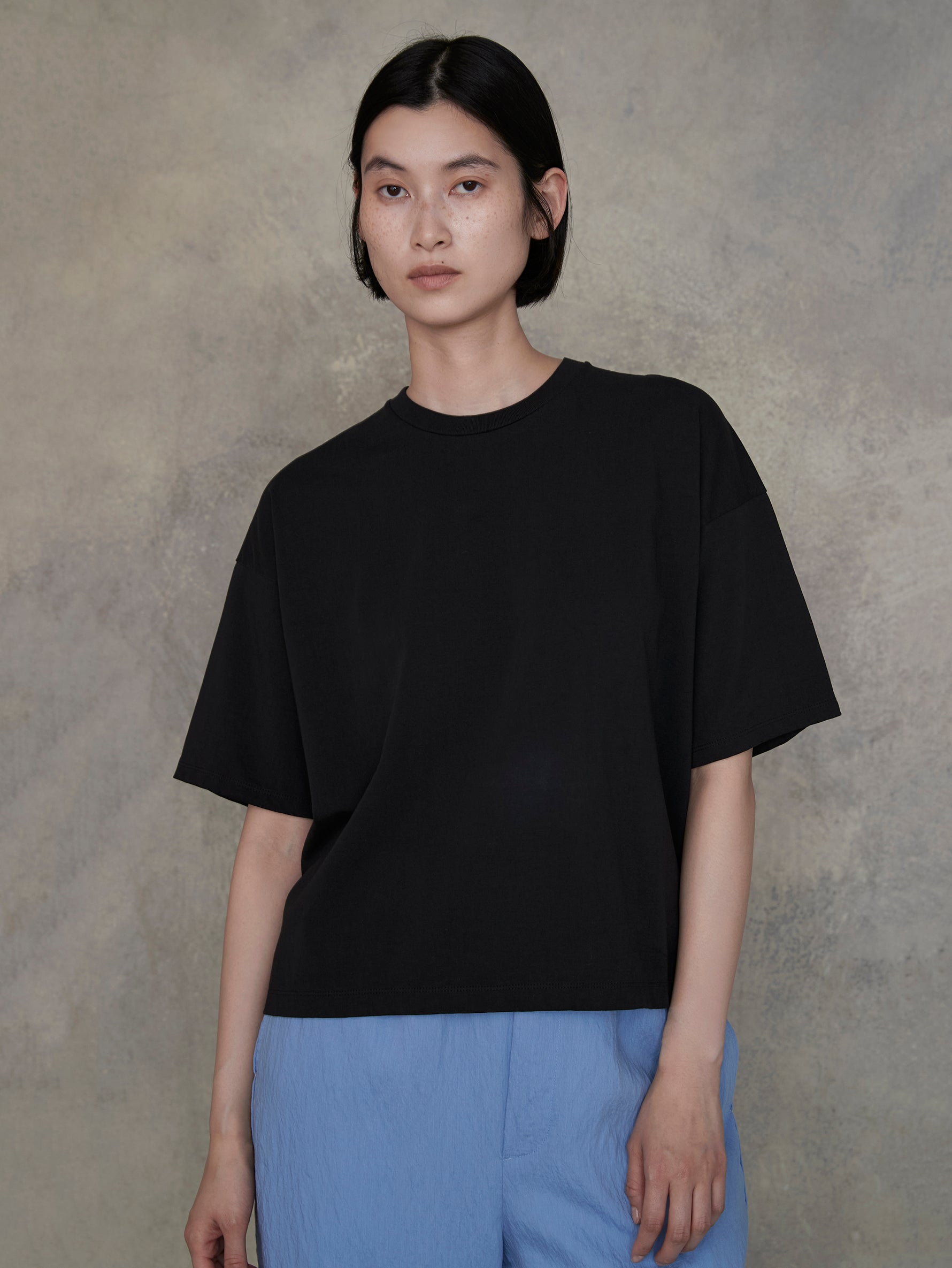 エンブロイダリースクエアTシャツ/TBEA-281