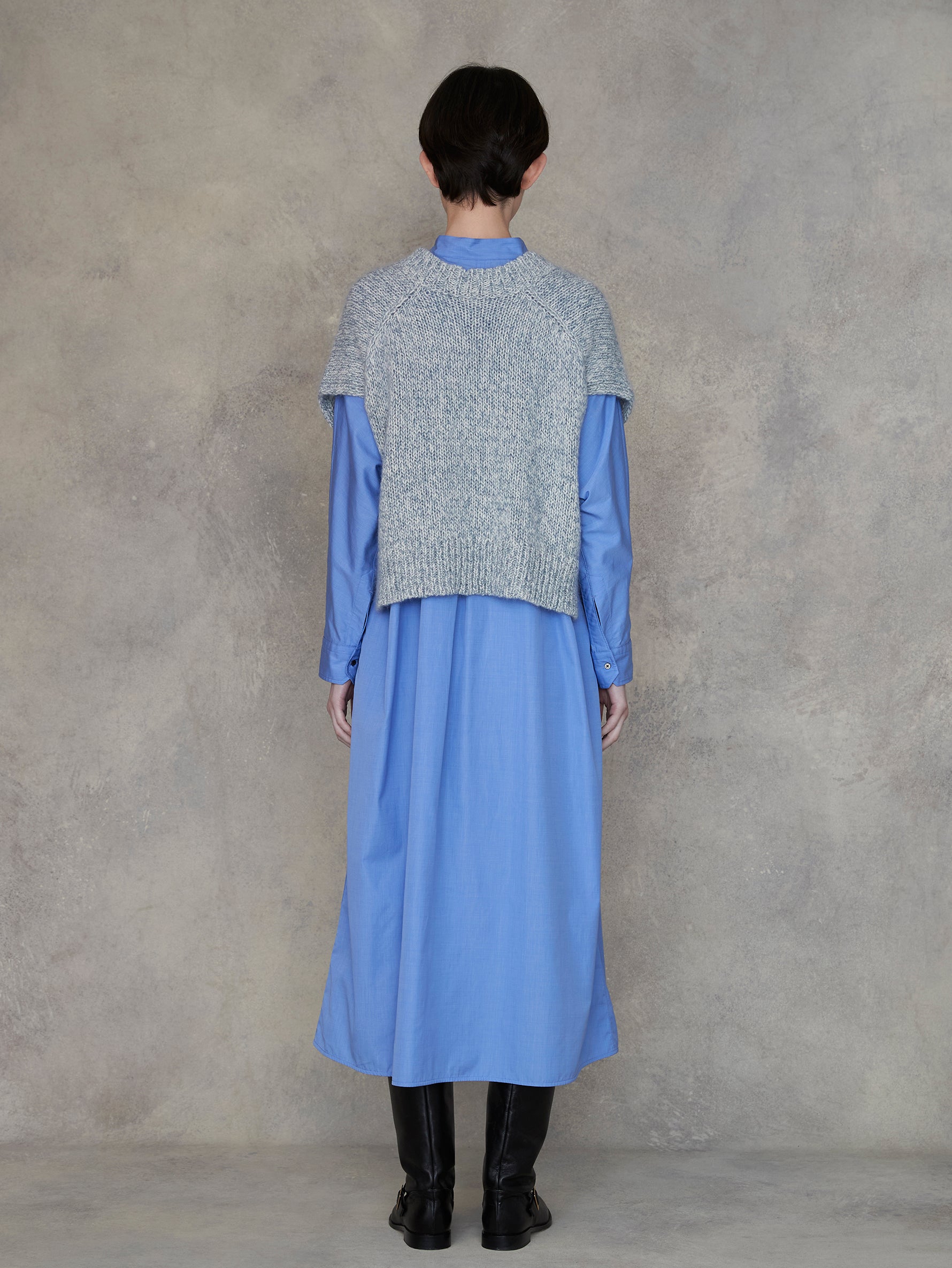 ウールカシミヤ2wayベスト/TBEA-331