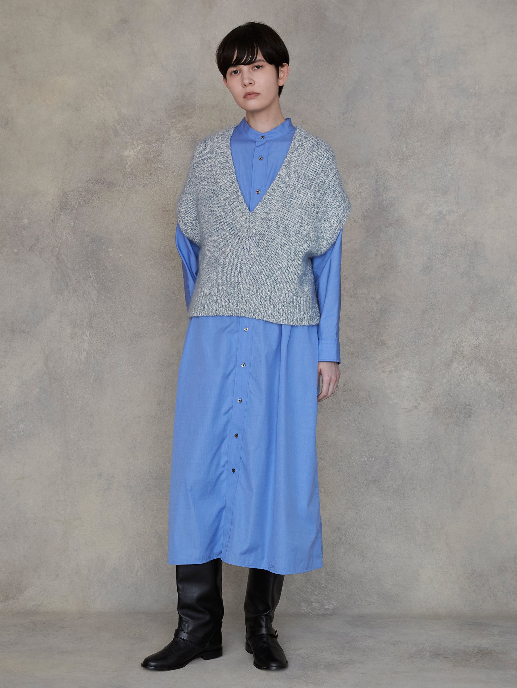 ウールカシミヤ2wayベスト/TBEA-331