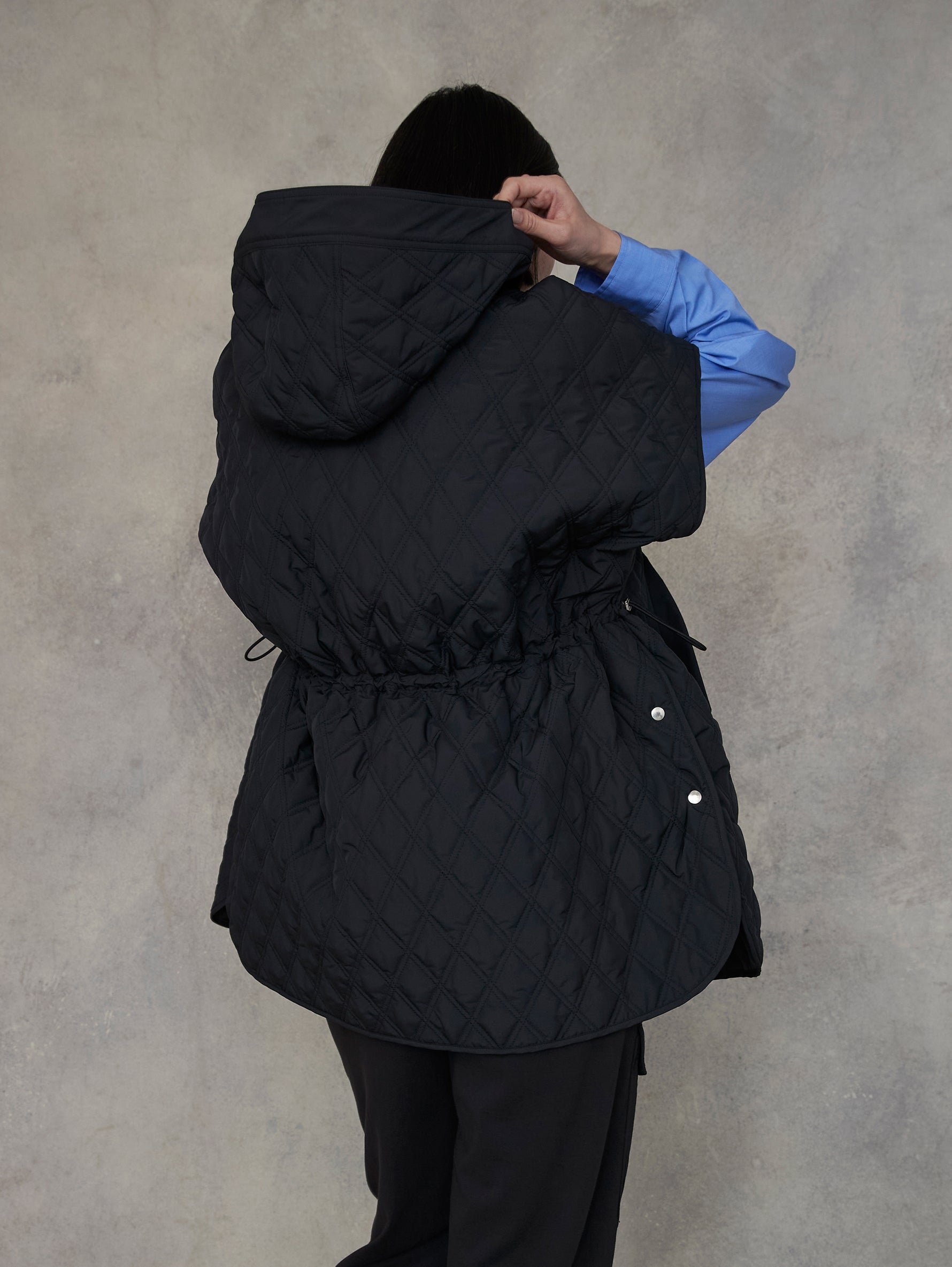 リバーシブルキルティングポンチョ/TBEA-032