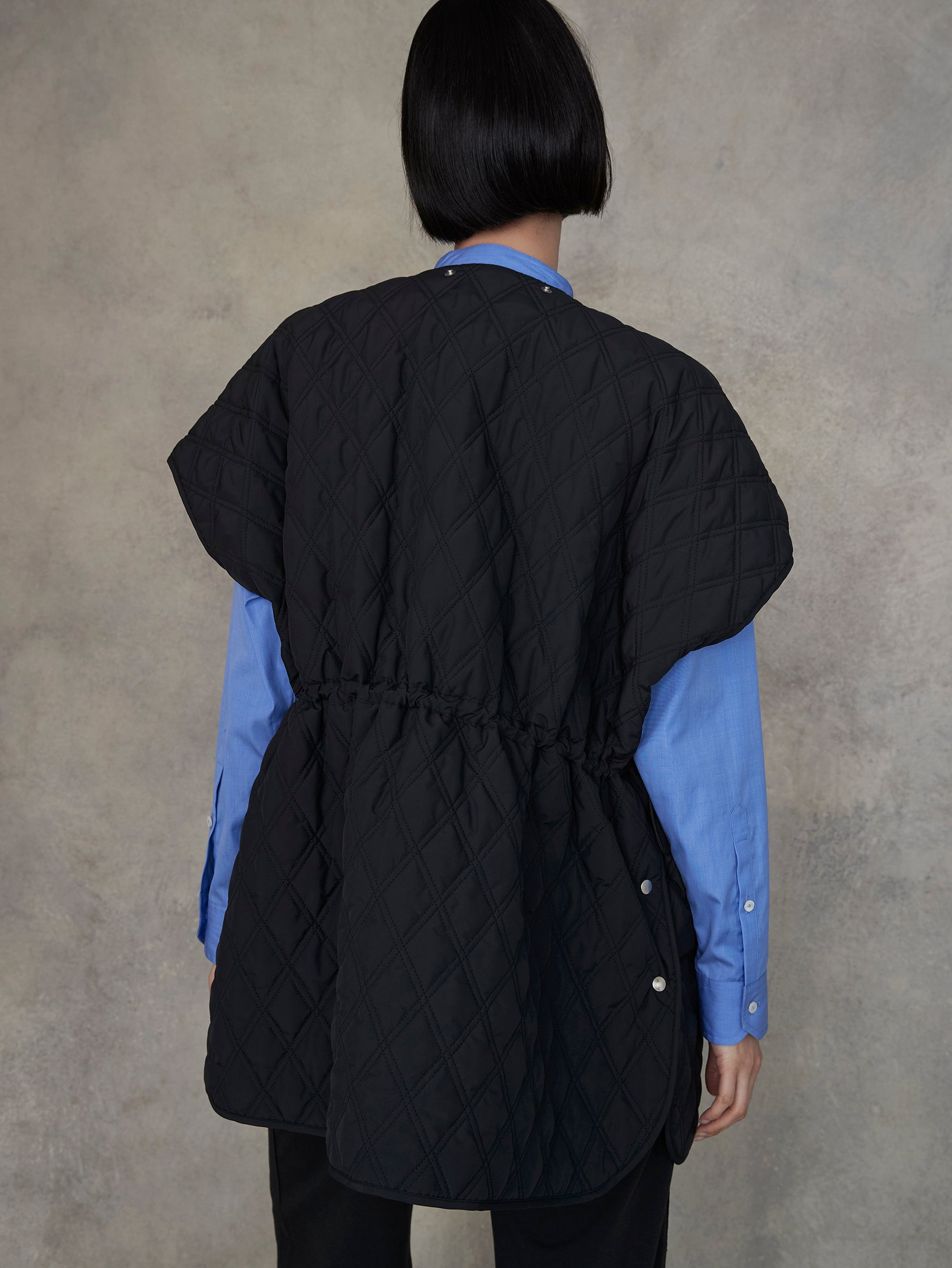 リバーシブルキルティングポンチョ/TBEA-032